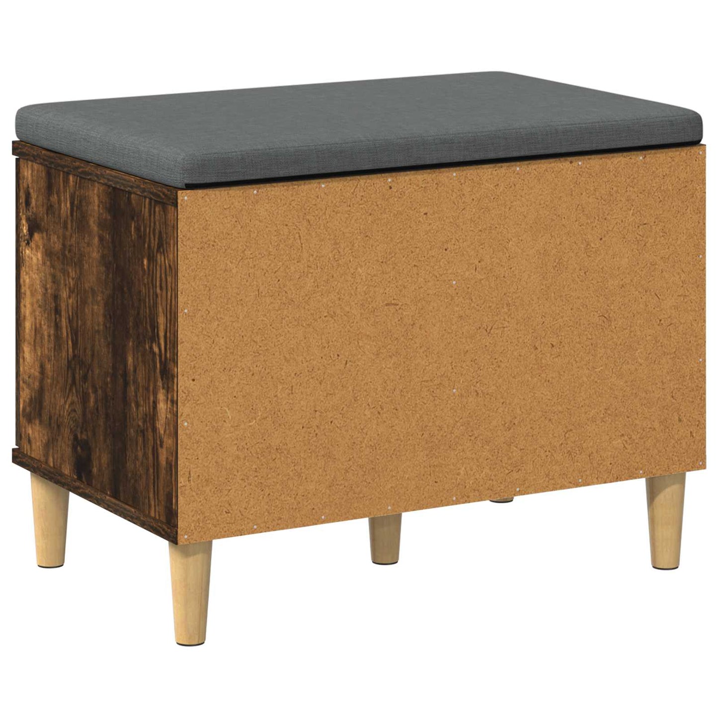 Halbank met kussen met opslag Gerookte Eik 60 x 38 x 46 cm is nu te koop bij PeponiXL, paradijselijk wonen!