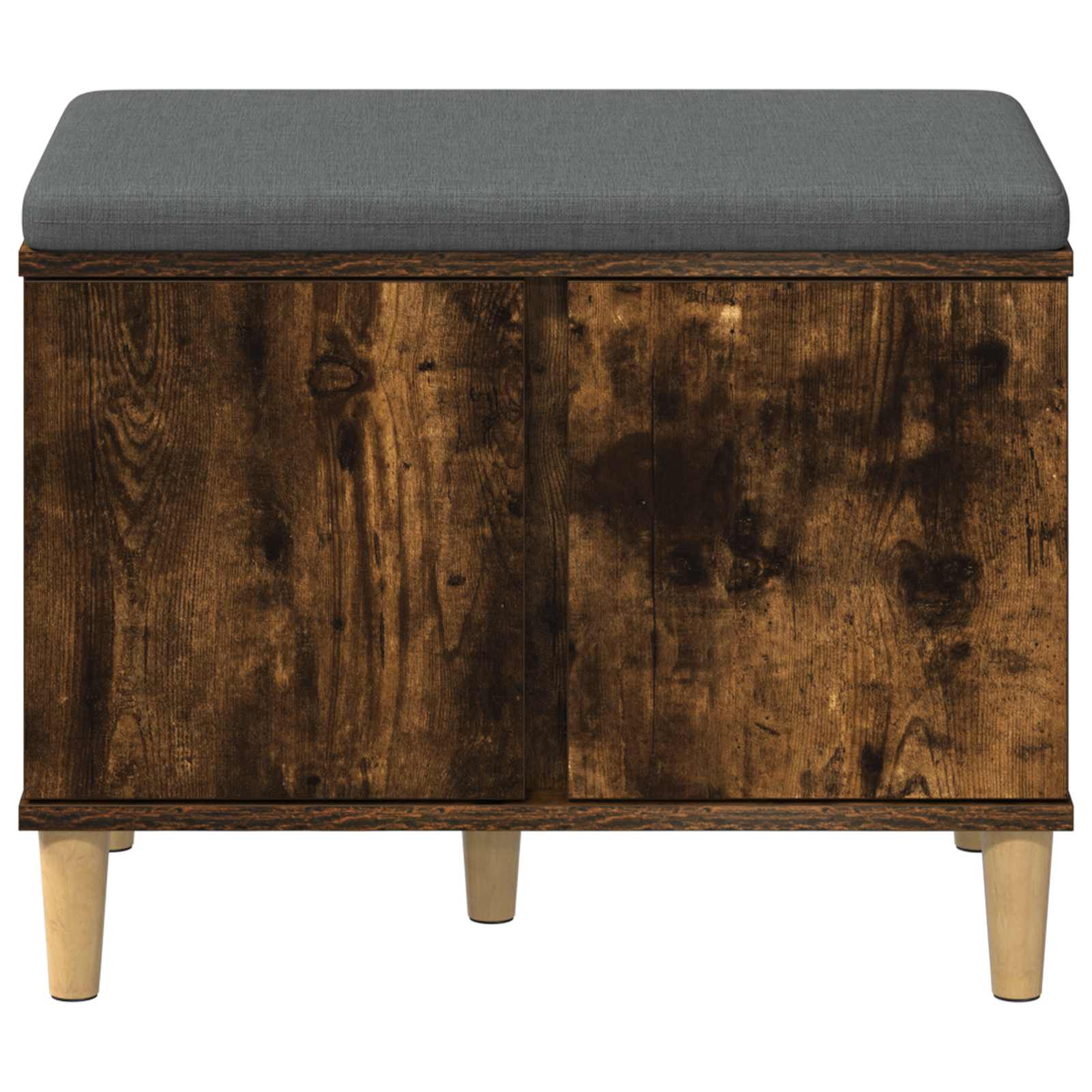 Halbank met kussen met opslag Gerookte Eik 60 x 38 x 46 cm is nu te koop bij PeponiXL, paradijselijk wonen!