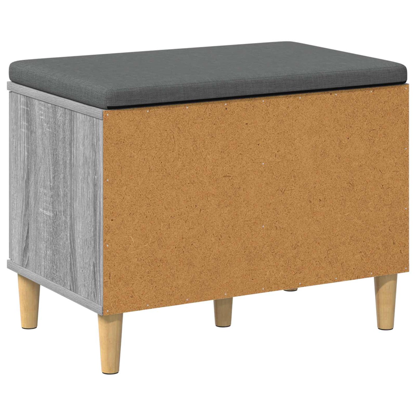 Halbank met kussen met opslag Grijze Sonoma 60 x 38 x 46 cm is nu te koop bij PeponiXL, paradijselijk wonen!