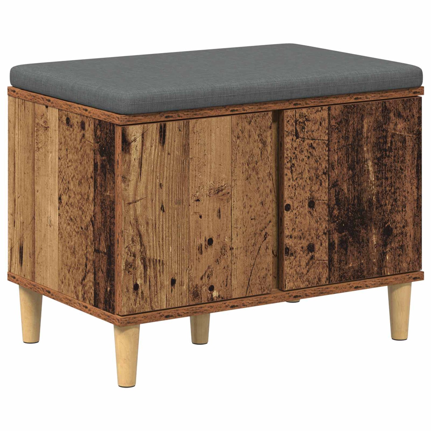 Halbank Oudhout 60 x 38 x 46 cm Geïndustrialiseerd hout en stof is nu te koop bij PeponiXL, paradijselijk wonen!