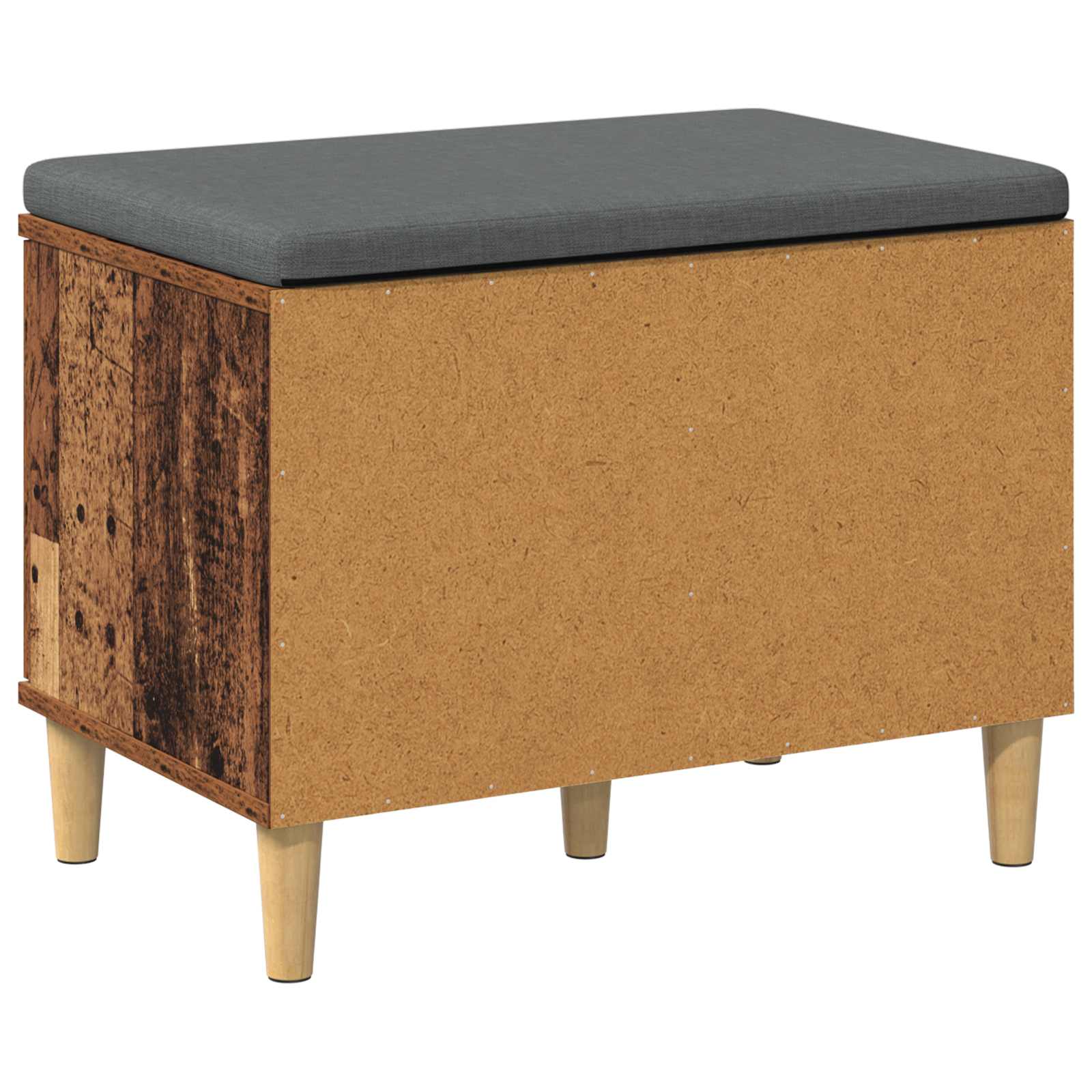 Halbank Oudhout 60 x 38 x 46 cm Geïndustrialiseerd hout en stof is nu te koop bij PeponiXL, paradijselijk wonen!