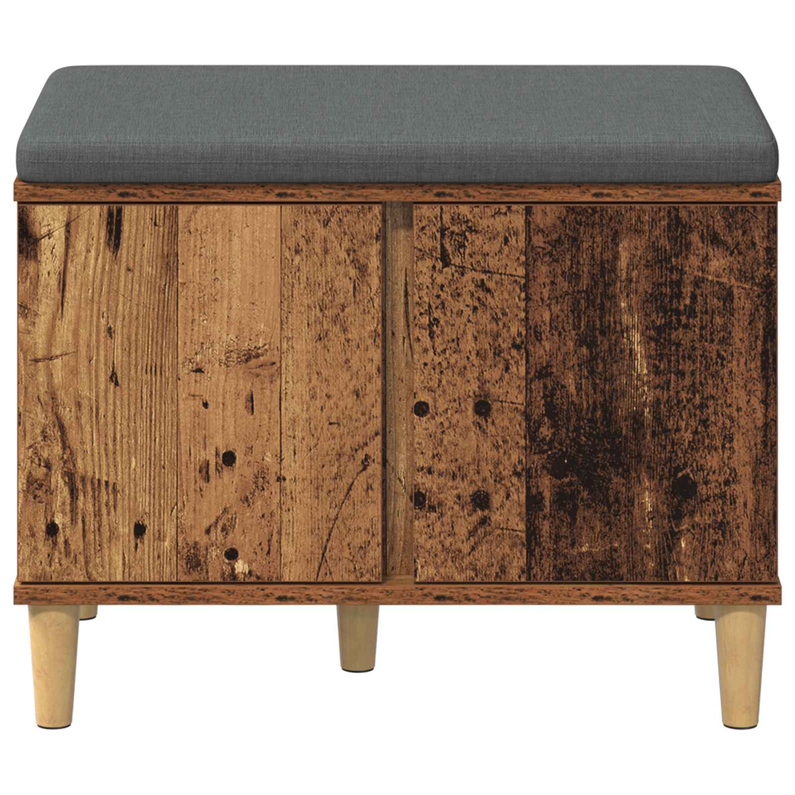 Halbank Oudhout 60 x 38 x 46 cm Geïndustrialiseerd hout en stof is nu te koop bij PeponiXL, paradijselijk wonen!