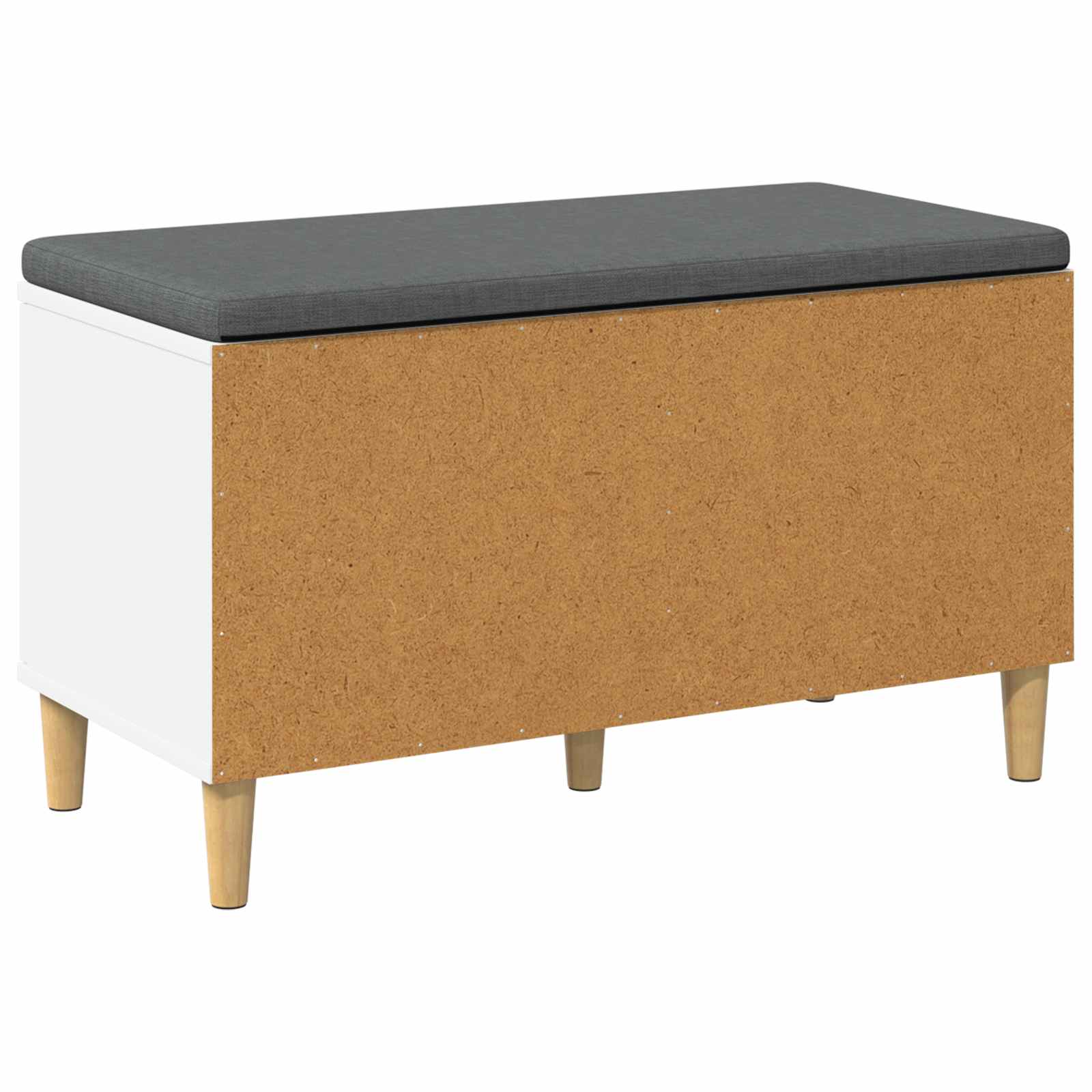 Halbank Wit 80 x 38 x 46 cm Geïndustrialiseerd hout en stof is nu te koop bij PeponiXL, paradijselijk wonen!
