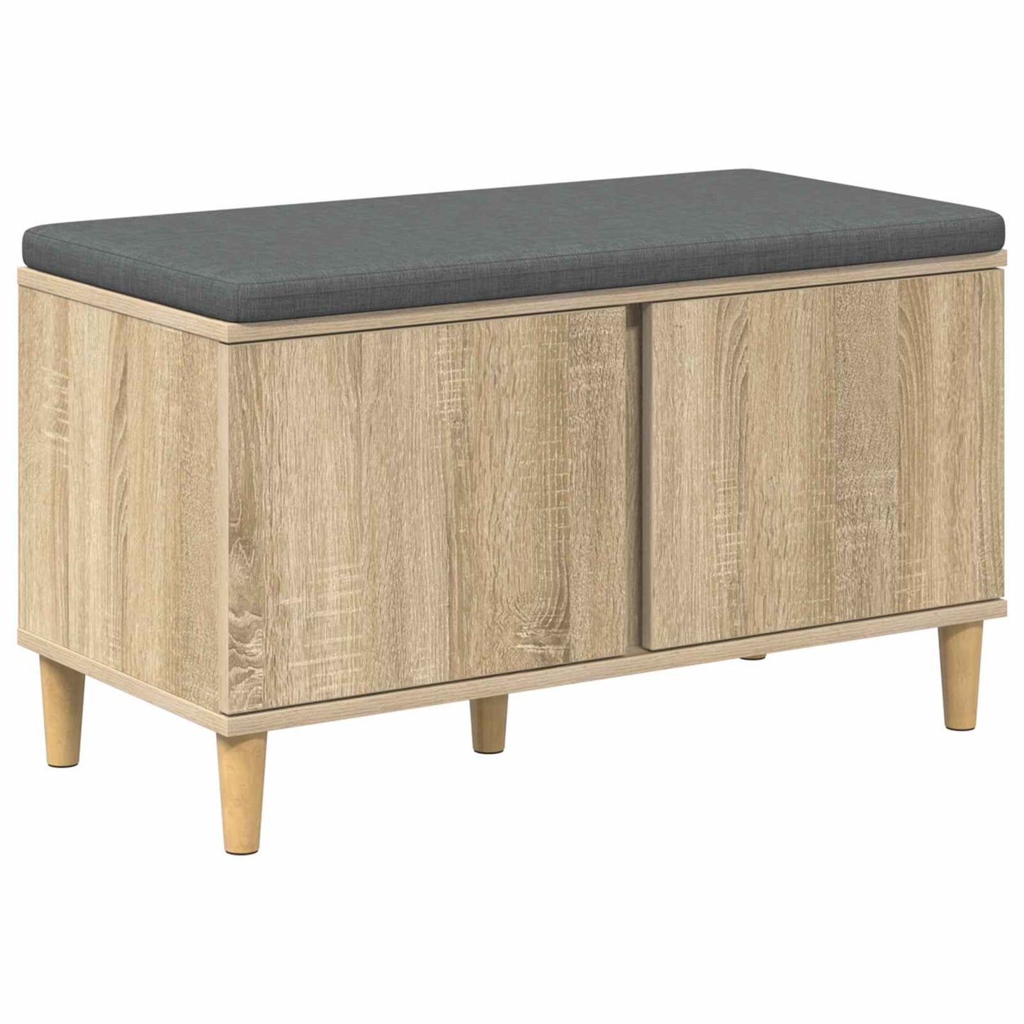 Halbank met kussen met opslag Sonoma Eiken 80 x 38 x 46 cm is nu te koop bij PeponiXL, paradijselijk wonen!