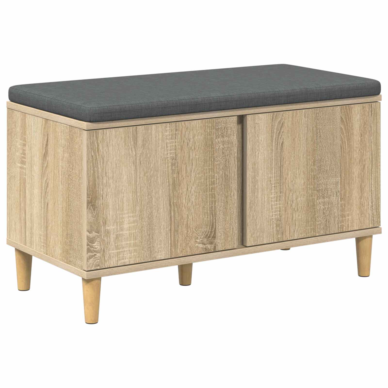 Halbank met kussen met opslag Sonoma Eiken 80 x 38 x 46 cm is nu te koop bij PeponiXL, paradijselijk wonen!