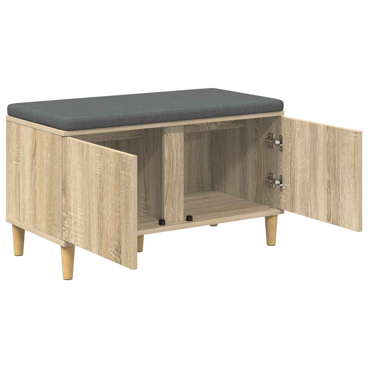 Halbank met kussen met opslag Sonoma Eiken 80 x 38 x 46 cm is nu te koop bij PeponiXL, paradijselijk wonen!