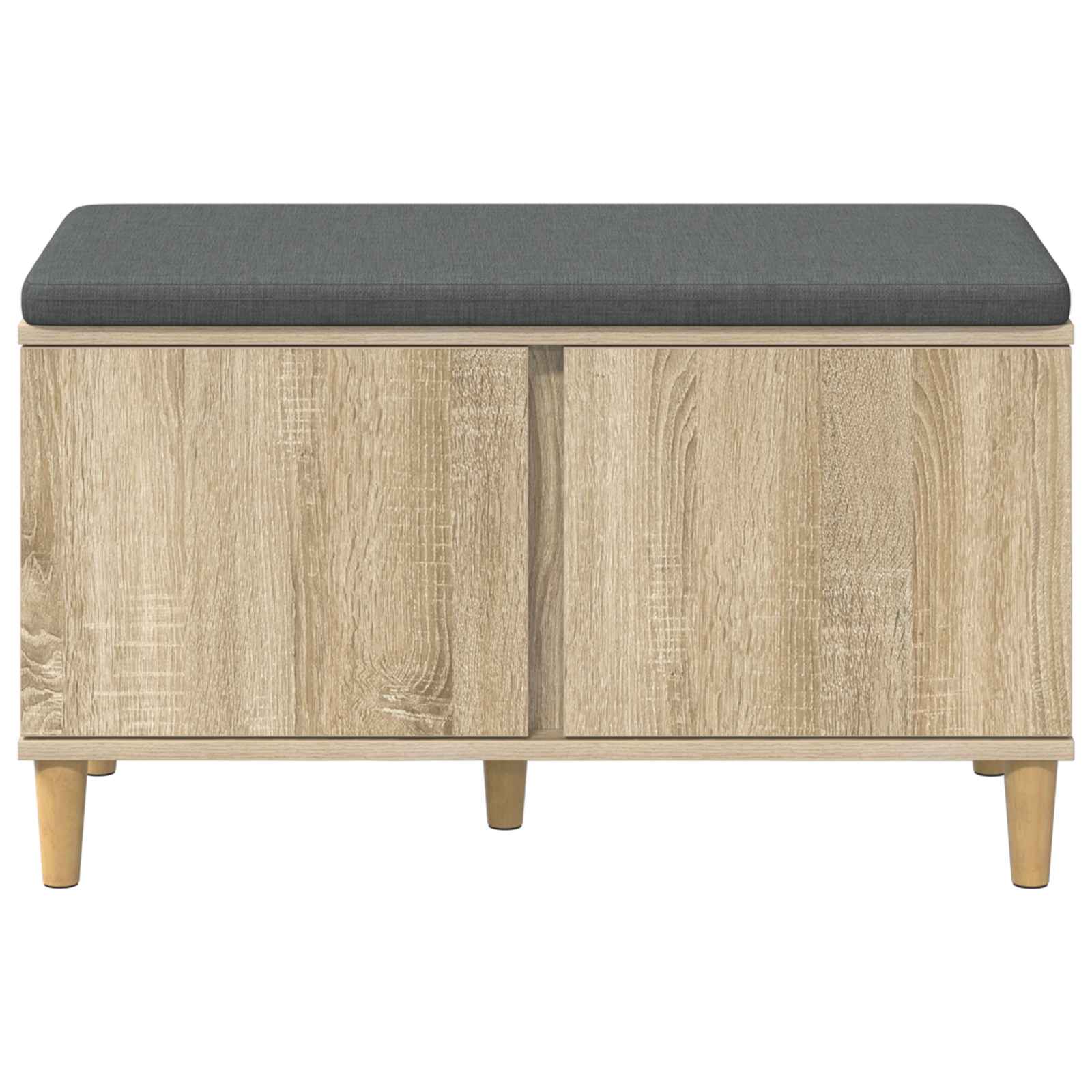 Halbank met kussen met opslag Sonoma Eiken 80 x 38 x 46 cm is nu te koop bij PeponiXL, paradijselijk wonen!