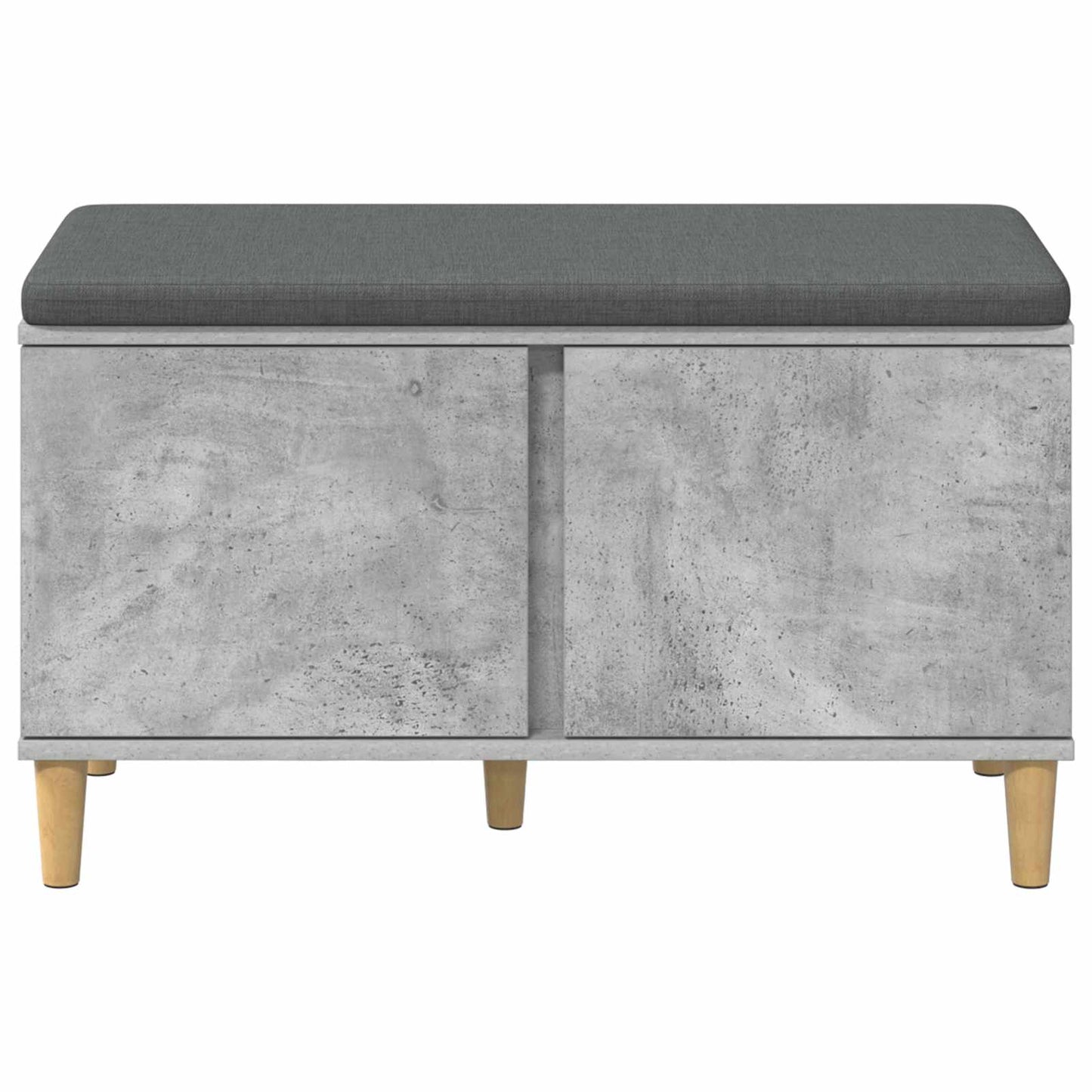 Halbank met kussen met opslag Beton Grijs 80 x 38 x 46 cm is nu te koop bij PeponiXL, paradijselijk wonen!