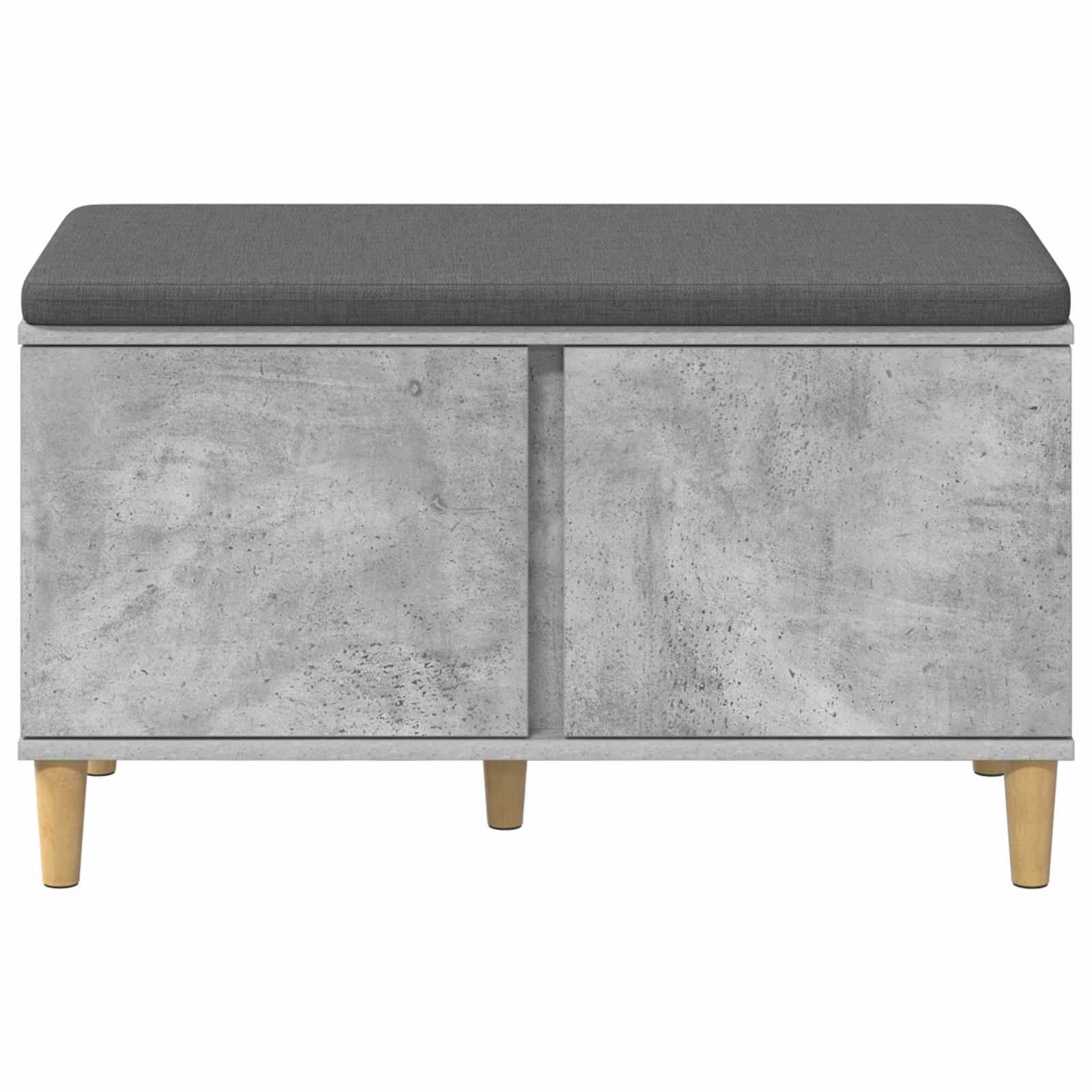 Halbank met kussen met opslag Beton Grijs 80 x 38 x 46 cm is nu te koop bij PeponiXL, paradijselijk wonen!