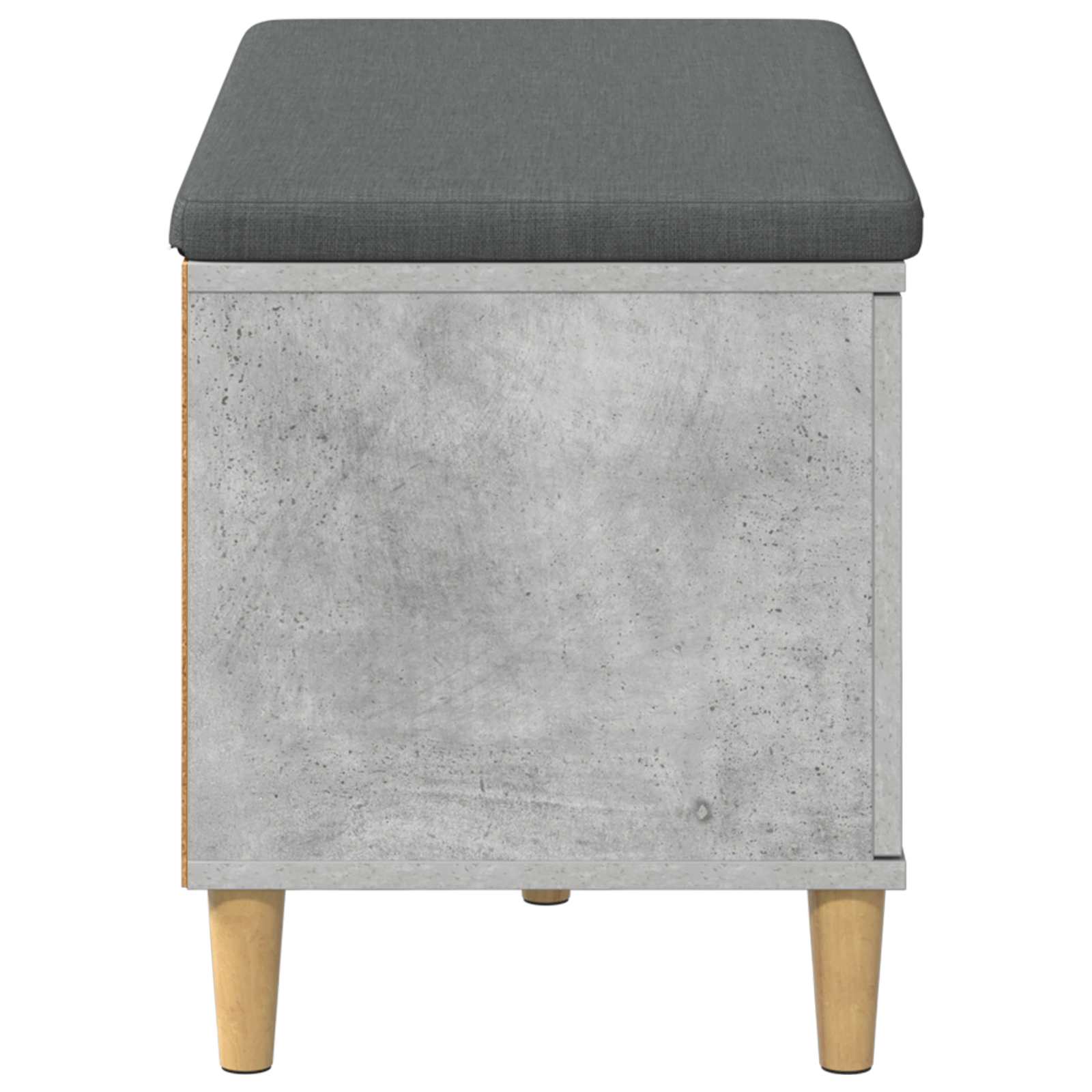 Halbank met kussen met opslag Beton Grijs 80 x 38 x 46 cm is nu te koop bij PeponiXL, paradijselijk wonen!