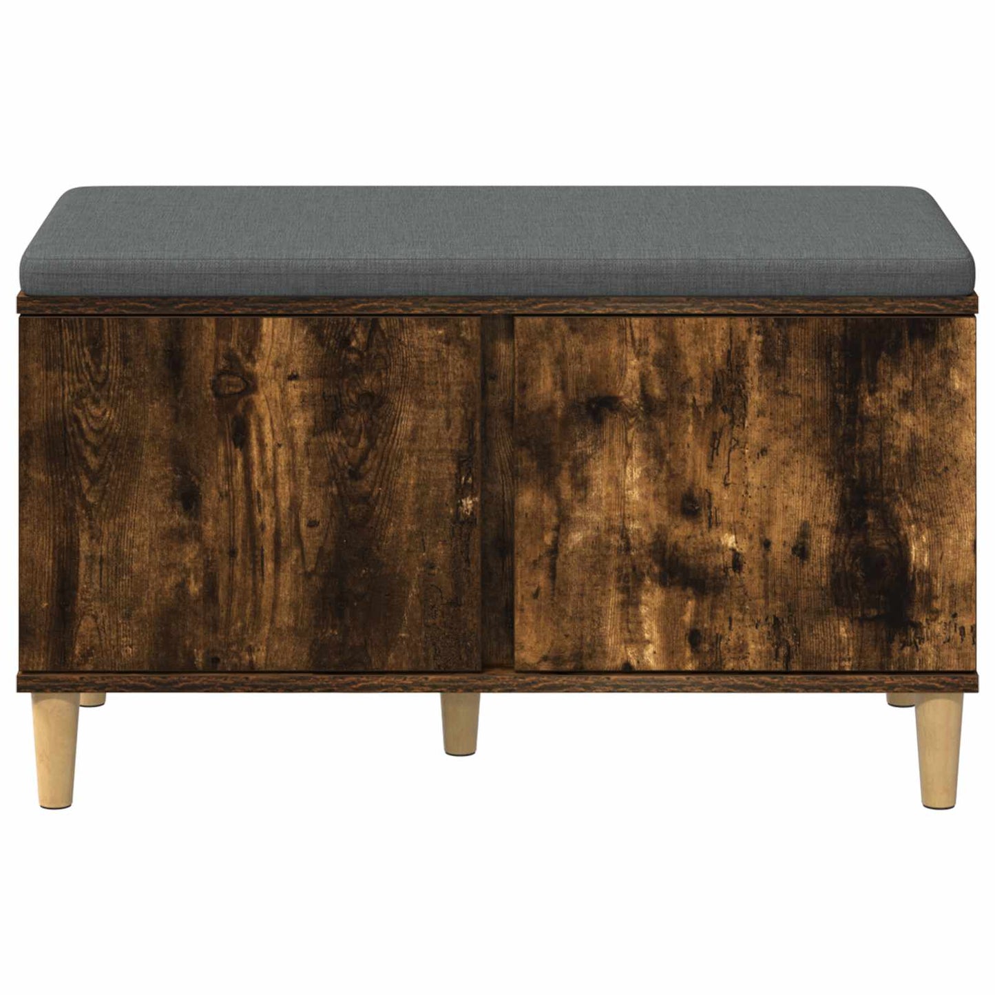 Halbank met kussen met opslag Gerookte Eik 80 x 38 x 46 cm is nu te koop bij PeponiXL, paradijselijk wonen!
