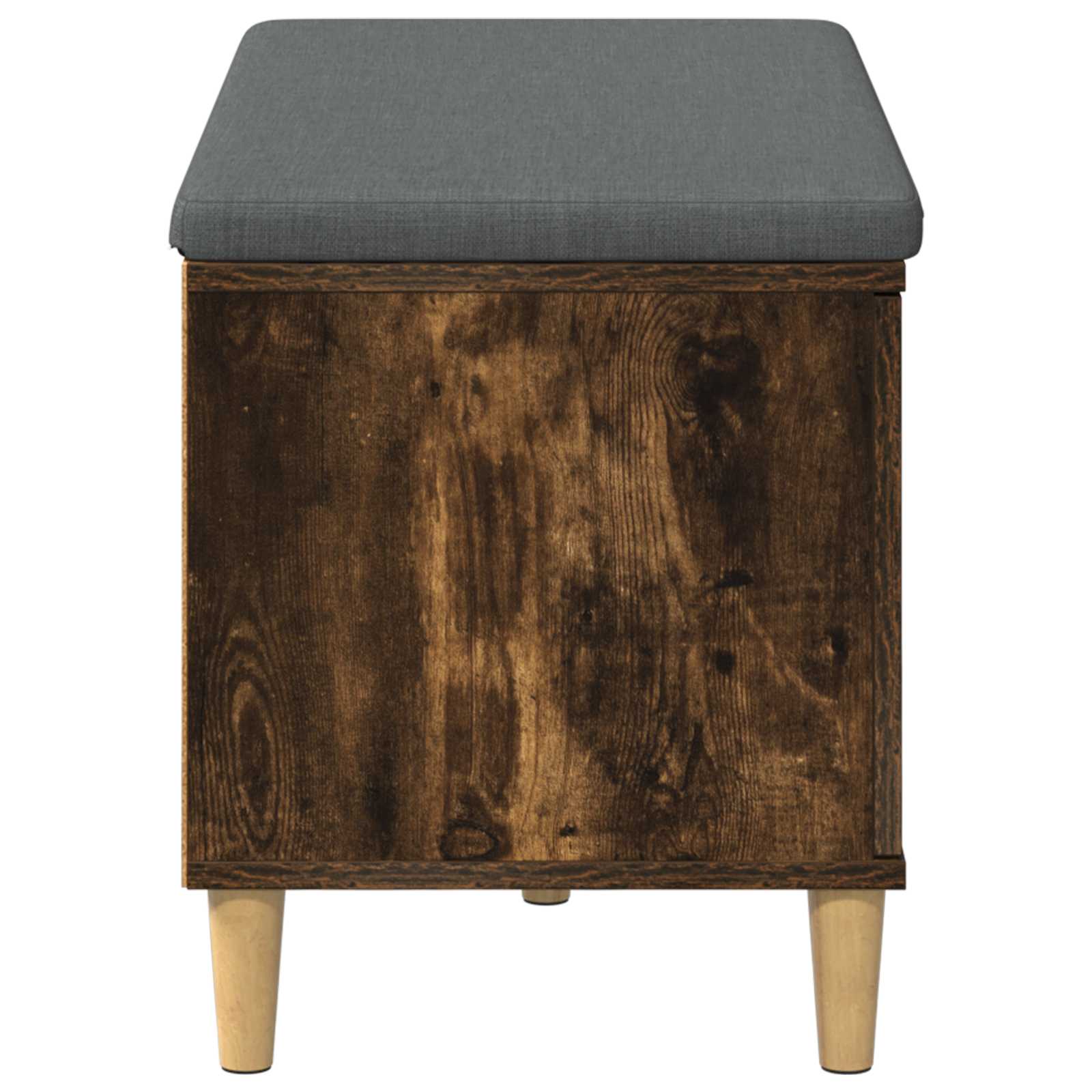 Halbank met kussen met opslag Gerookte Eik 80 x 38 x 46 cm is nu te koop bij PeponiXL, paradijselijk wonen!