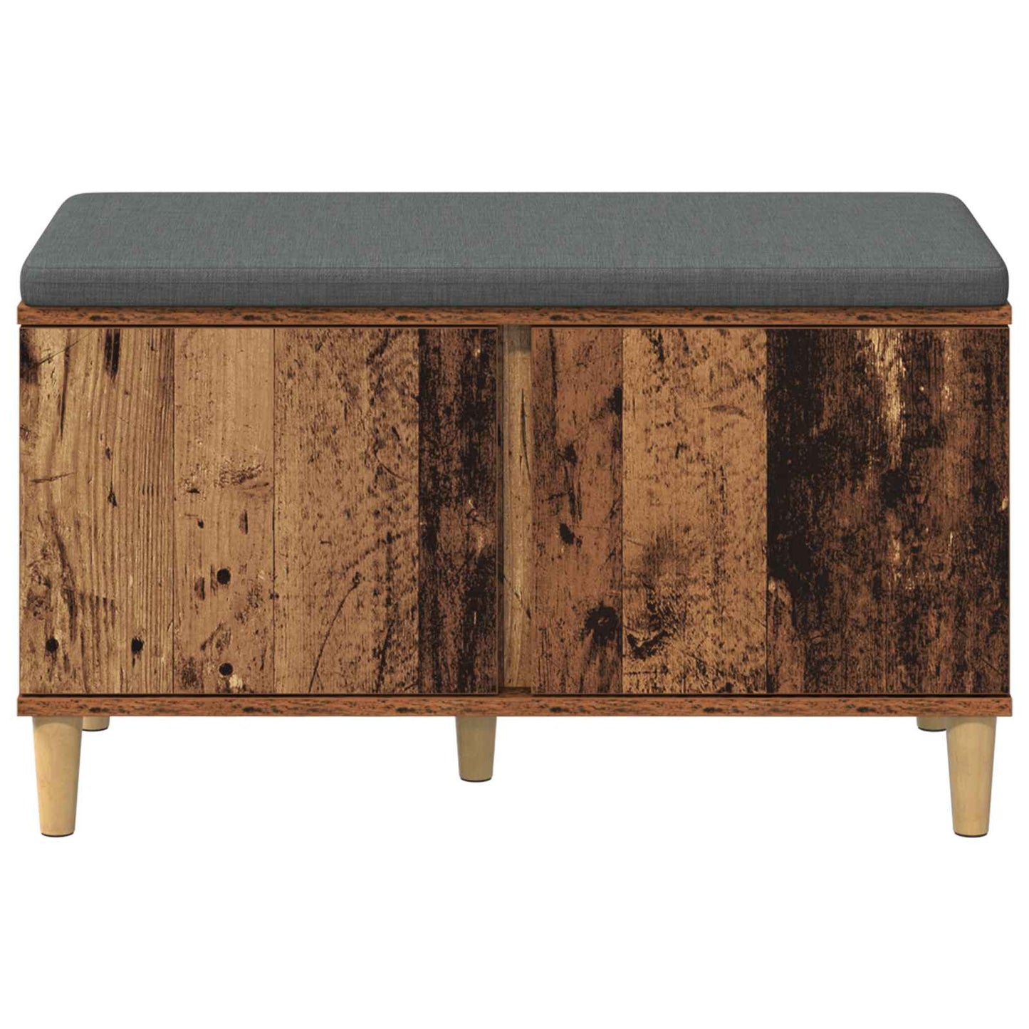 Halbank Oudhout 80 x 38 x 46 cm Geïndustrialiseerd hout en stof is nu te koop bij PeponiXL, paradijselijk wonen!