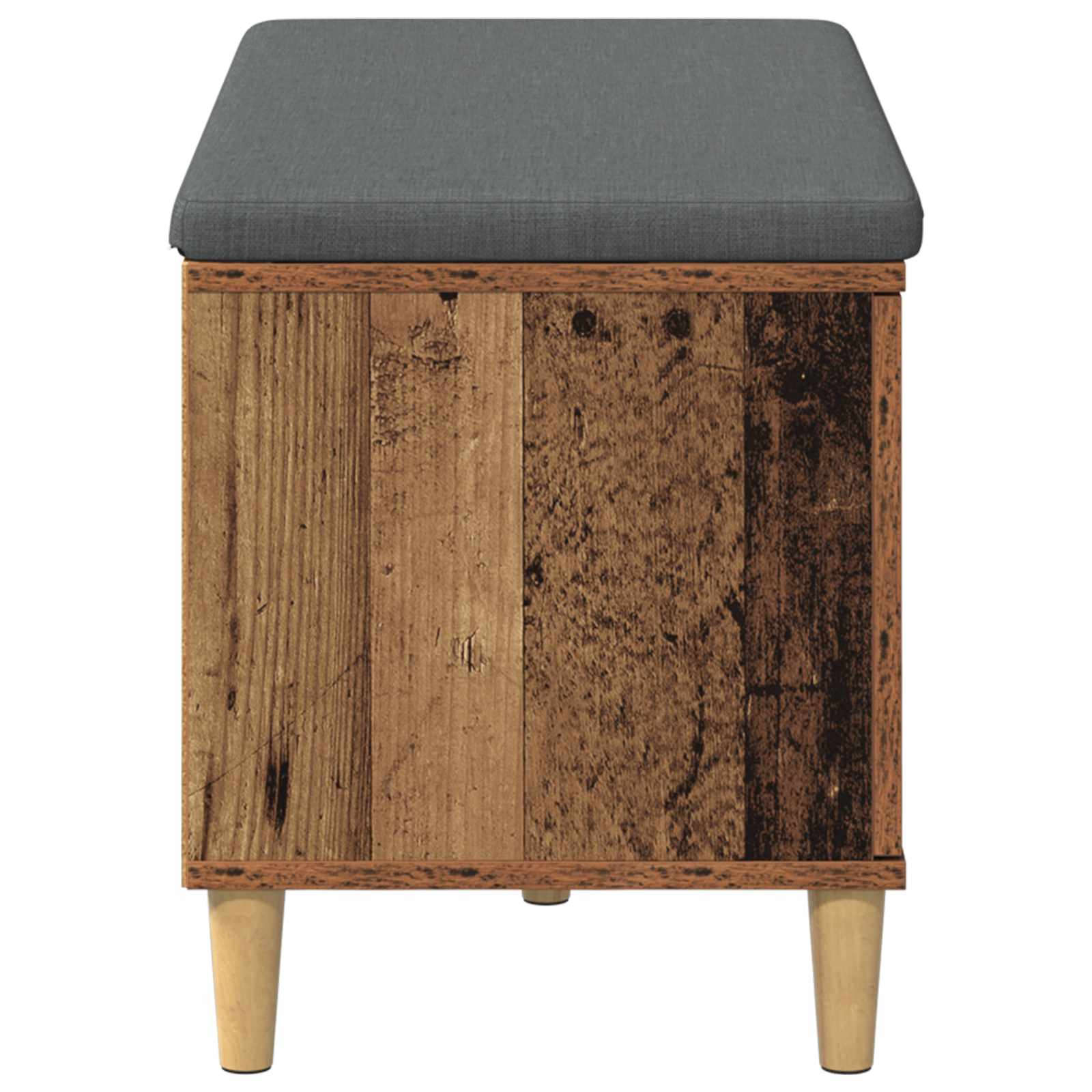 Halbank Oudhout 80 x 38 x 46 cm Geïndustrialiseerd hout en stof is nu te koop bij PeponiXL, paradijselijk wonen!