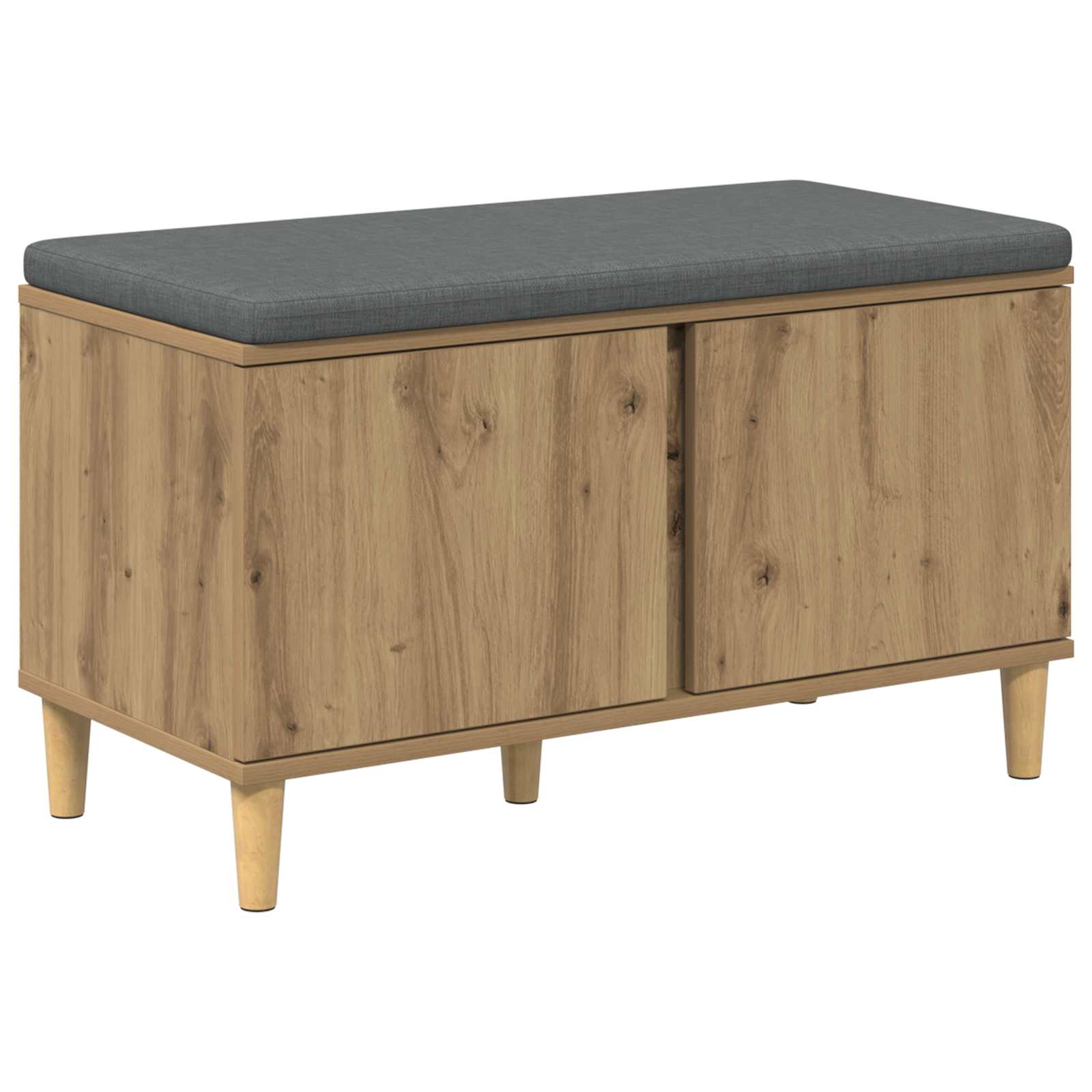 Halbank met kussen met opslag Artisan Eik 80 x 38 x 46 cm is nu te koop bij PeponiXL, paradijselijk wonen!