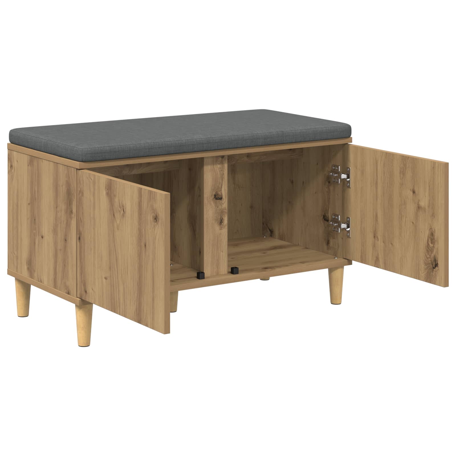 Halbank met kussen met opslag Artisan Eik 80 x 38 x 46 cm is nu te koop bij PeponiXL, paradijselijk wonen!