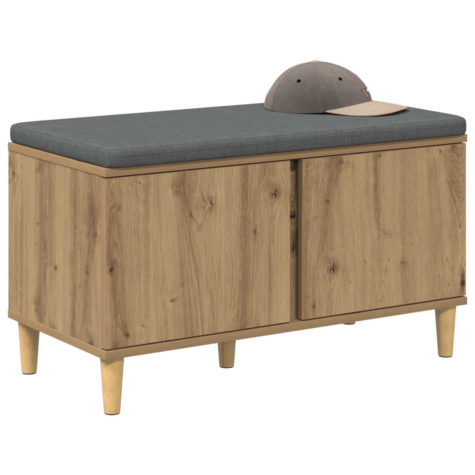 Halbank met kussen met opslag Artisan Eik 80 x 38 x 46 cm is nu te koop bij PeponiXL, paradijselijk wonen!