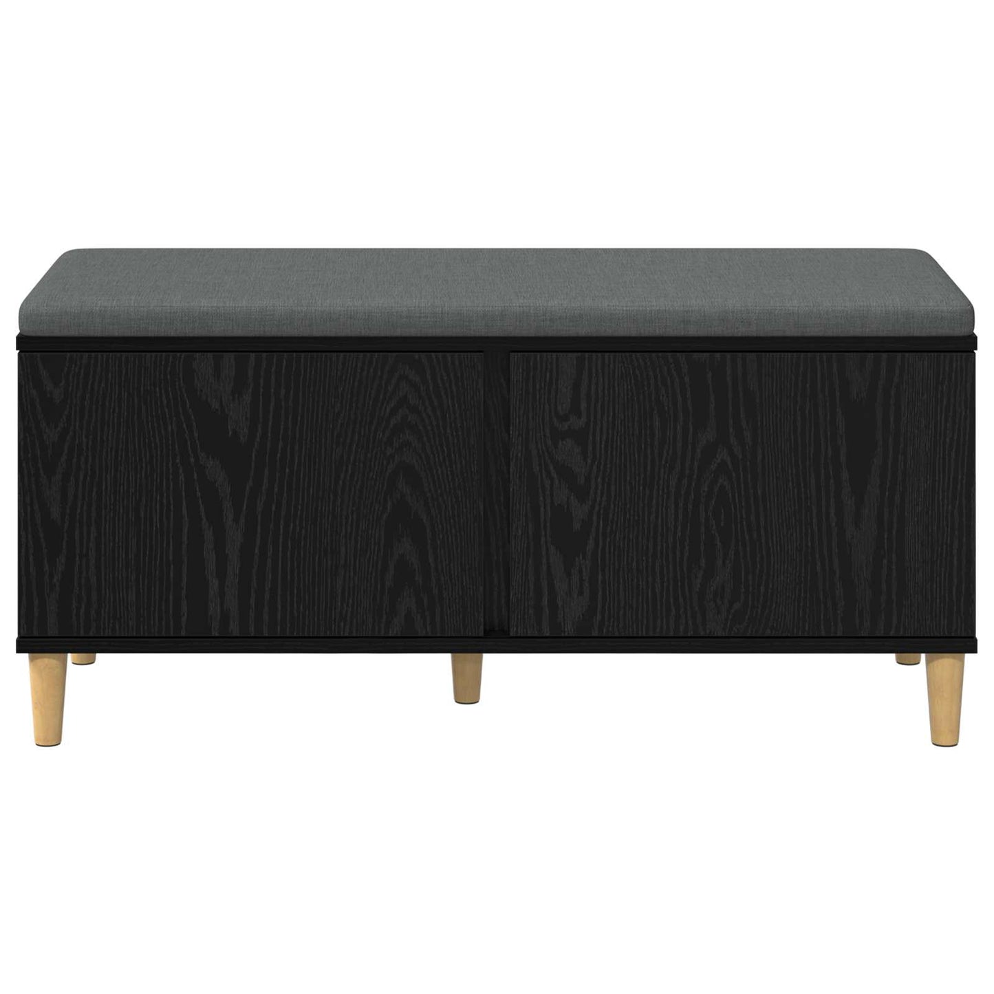 Halbank met kussen met opslag Zwarte Eik 100 x 38 x 46 cm is nu te koop bij PeponiXL, paradijselijk wonen!