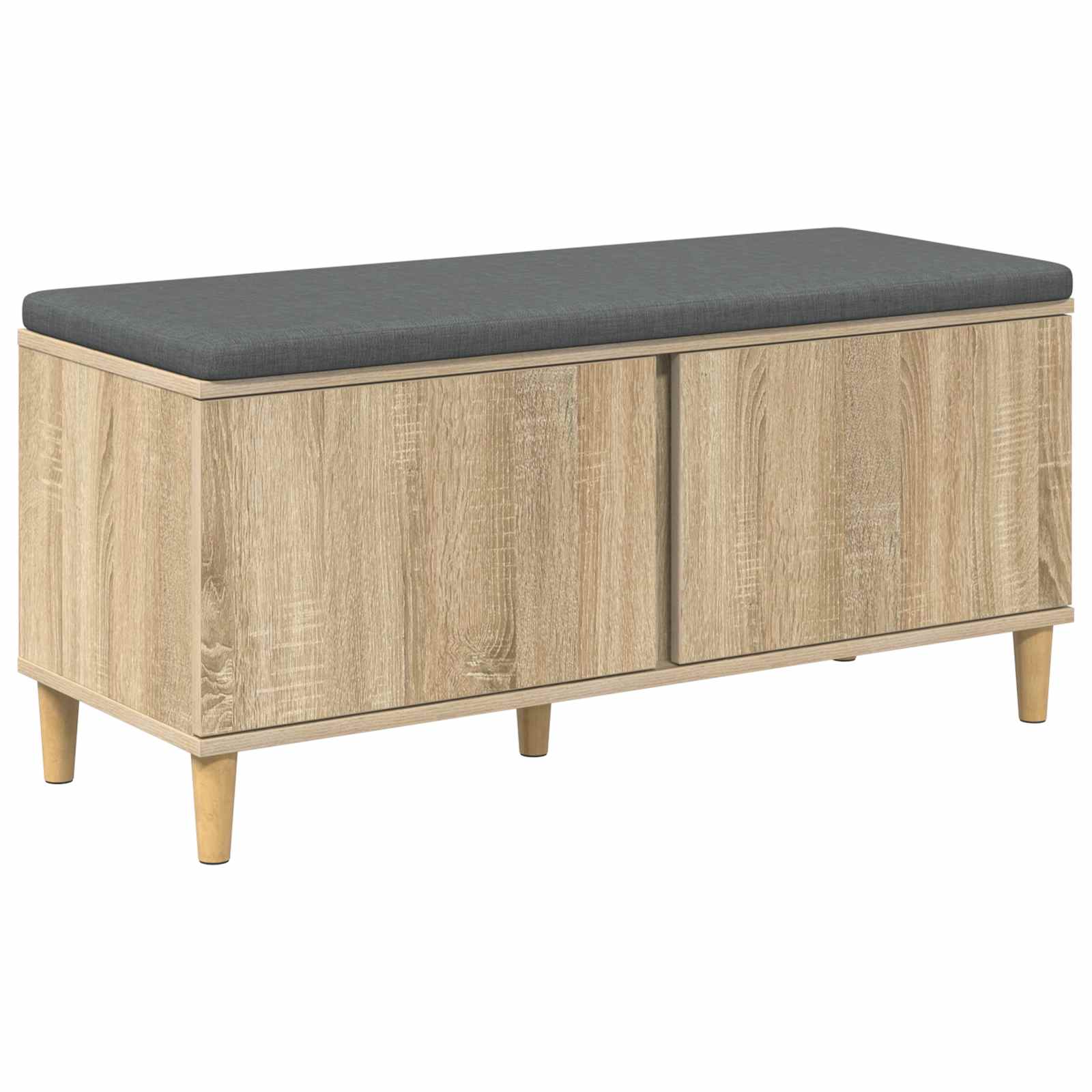 Halbank met kussen met opslag Sonoma Eiken 100 x 38 x 46 cm is nu te koop bij PeponiXL, paradijselijk wonen!
