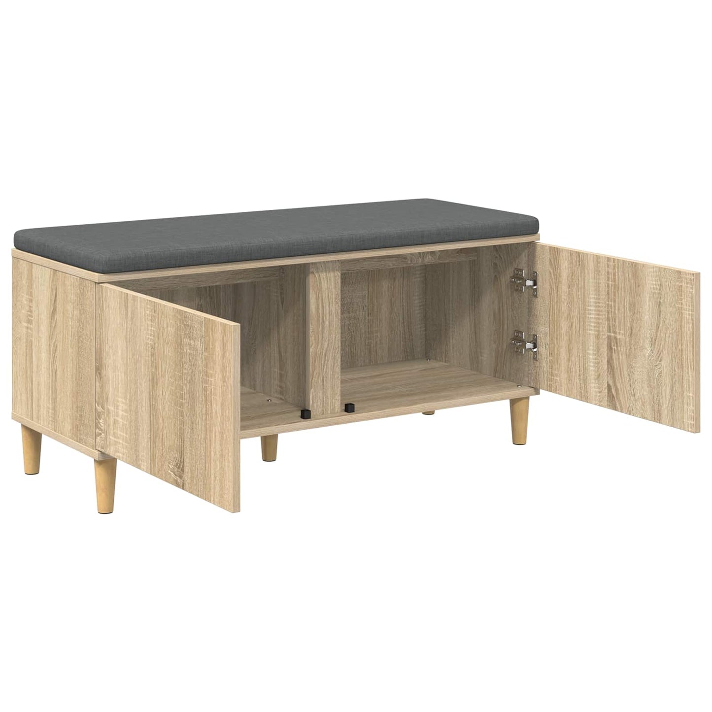 Halbank met kussen met opslag Sonoma Eiken 100 x 38 x 46 cm is nu te koop bij PeponiXL, paradijselijk wonen!