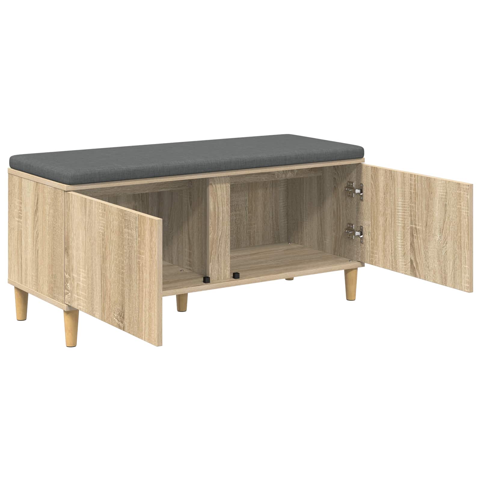 Halbank met kussen met opslag Sonoma Eiken 100 x 38 x 46 cm is nu te koop bij PeponiXL, paradijselijk wonen!