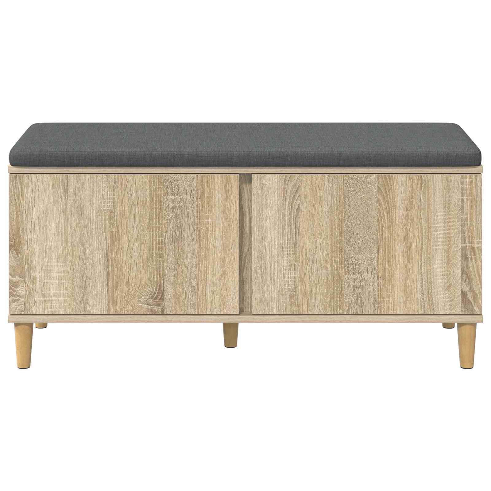 Halbank met kussen met opslag Sonoma Eiken 100 x 38 x 46 cm is nu te koop bij PeponiXL, paradijselijk wonen!