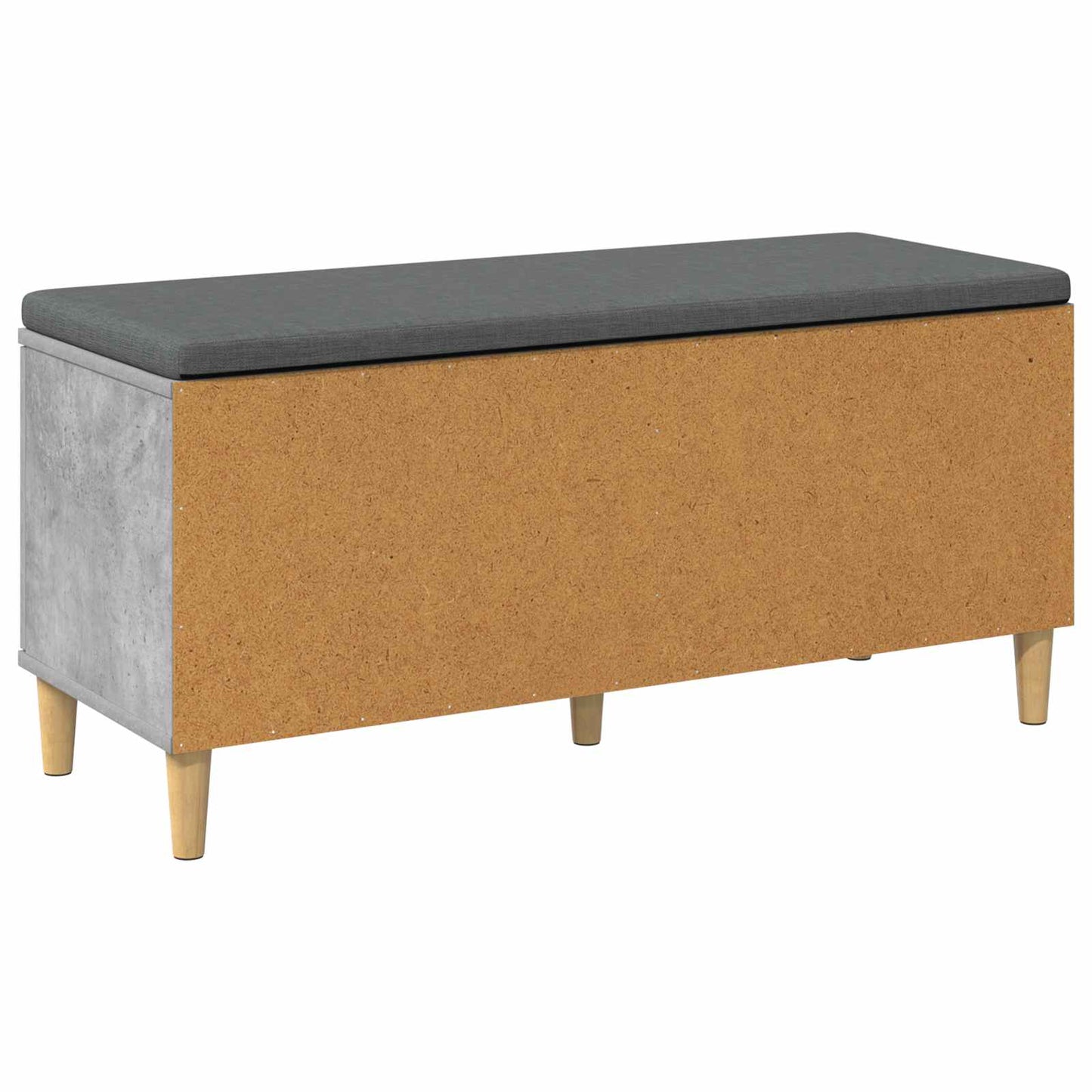 Halbank met kussen met opslag Beton Grijs 100 x 38 x 46 cm is nu te koop bij PeponiXL, paradijselijk wonen!