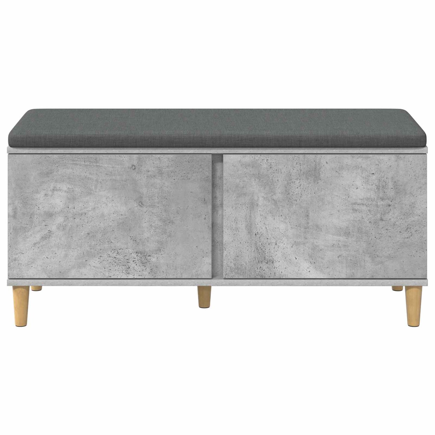 Halbank met kussen met opslag Beton Grijs 100 x 38 x 46 cm is nu te koop bij PeponiXL, paradijselijk wonen!
