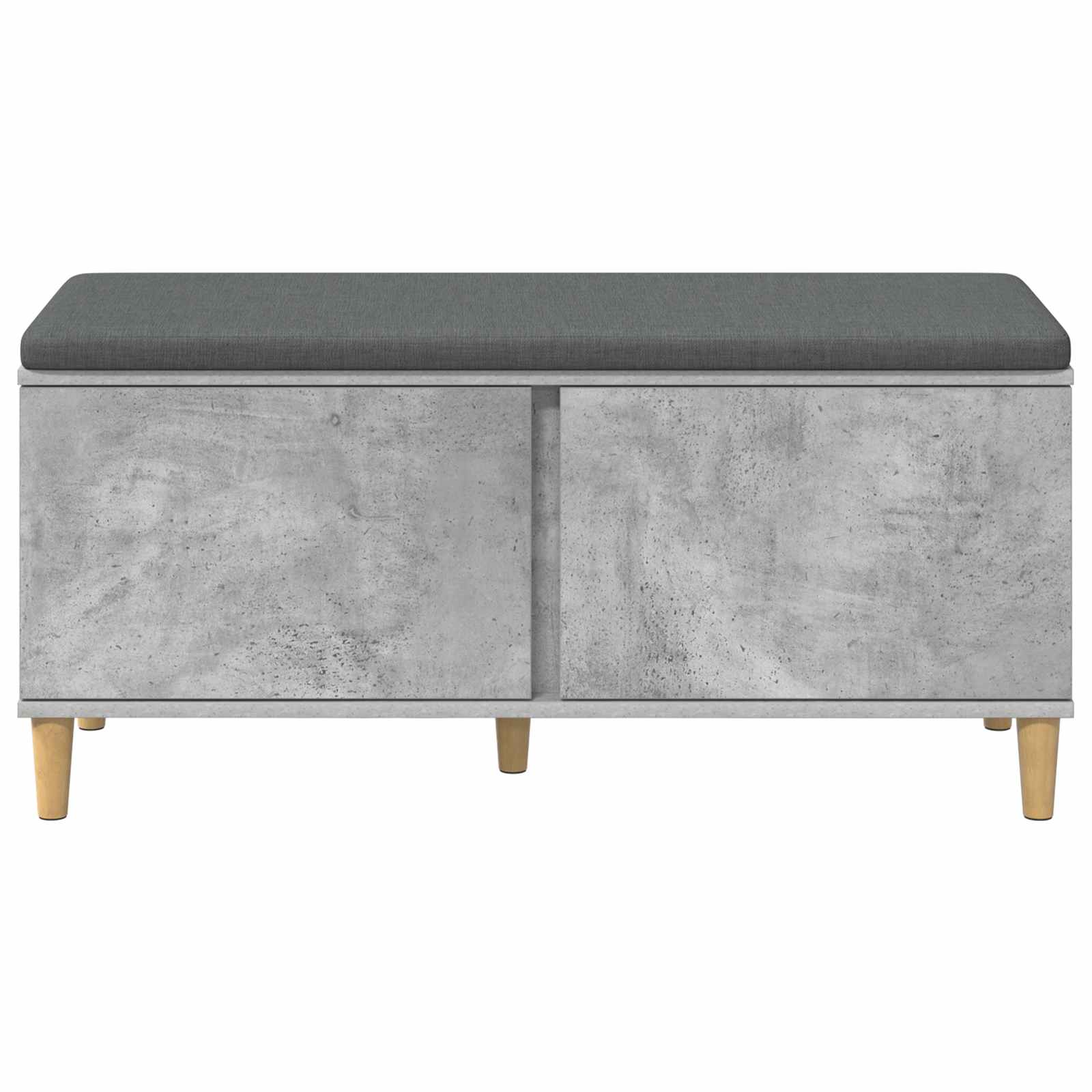 Halbank met kussen met opslag Beton Grijs 100 x 38 x 46 cm is nu te koop bij PeponiXL, paradijselijk wonen!
