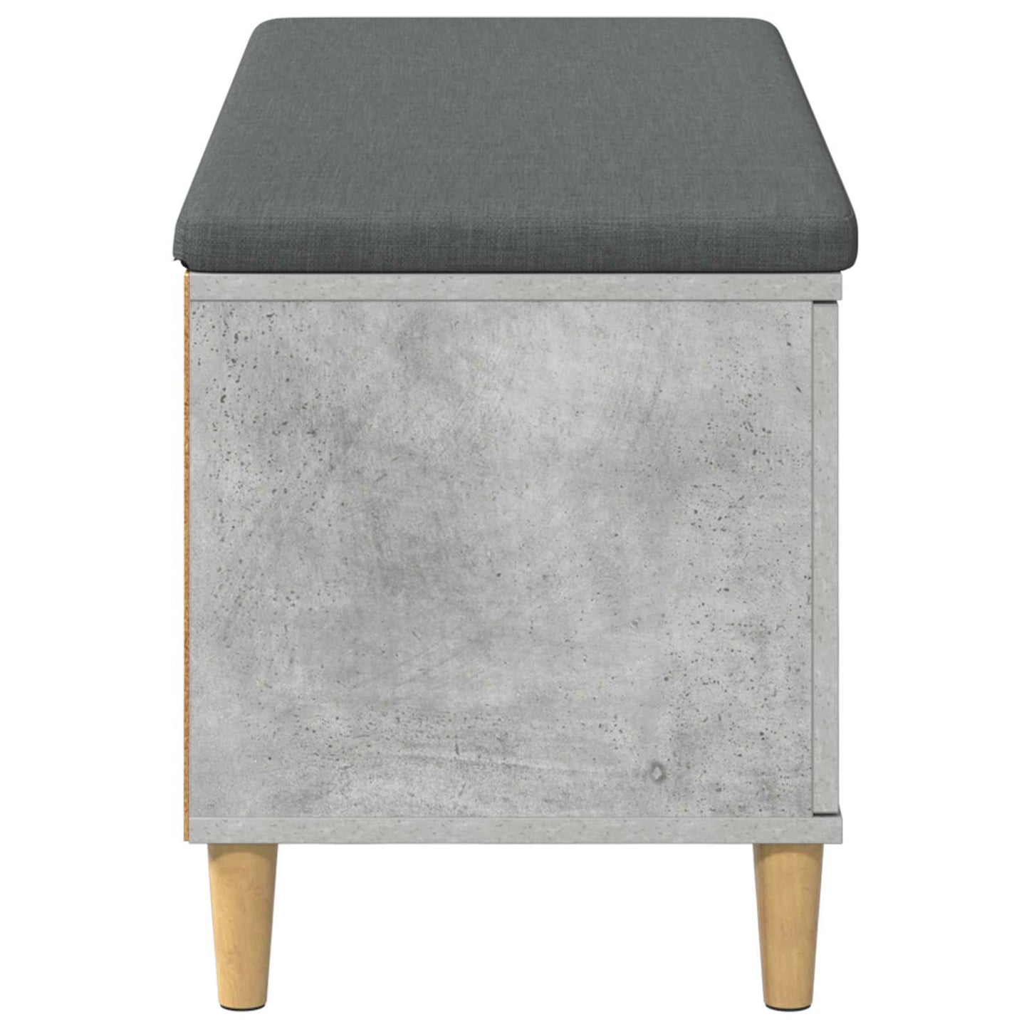 Halbank met kussen met opslag Beton Grijs 100 x 38 x 46 cm is nu te koop bij PeponiXL, paradijselijk wonen!