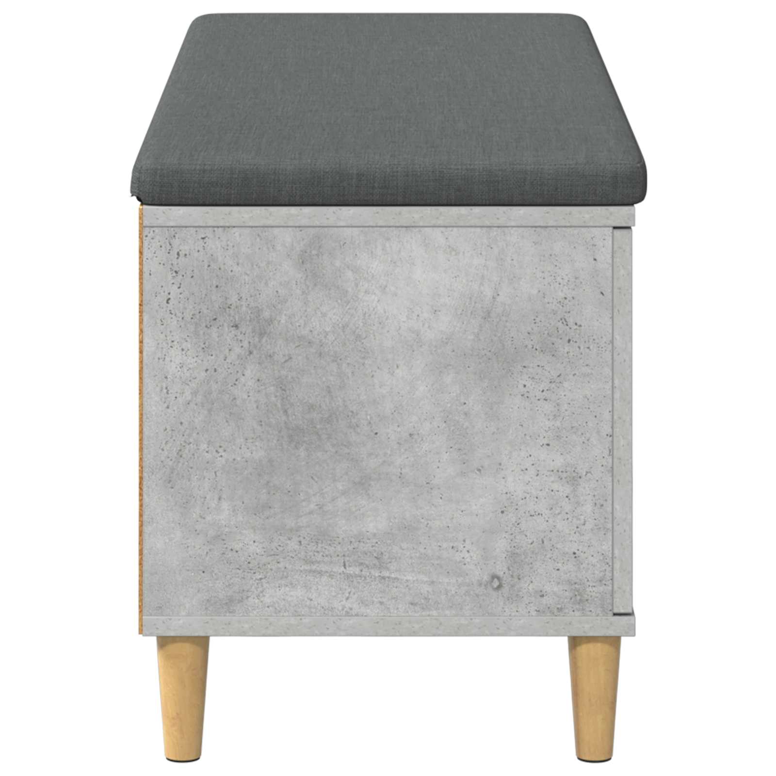 Halbank met kussen met opslag Beton Grijs 100 x 38 x 46 cm is nu te koop bij PeponiXL, paradijselijk wonen!