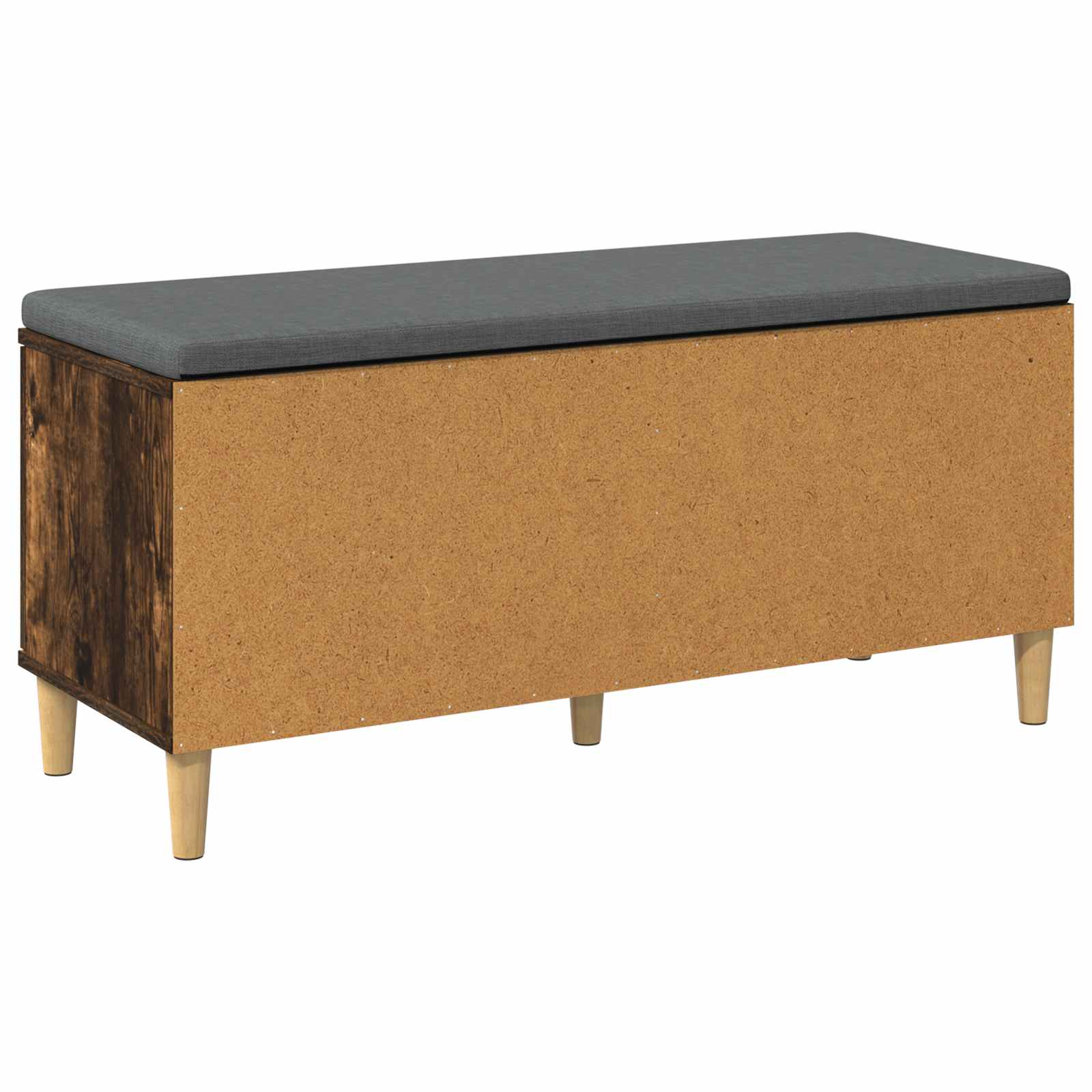 Halbank met kussen met opslag Gerookte Eik 100 x 38 x 46 cm is nu te koop bij PeponiXL, paradijselijk wonen!