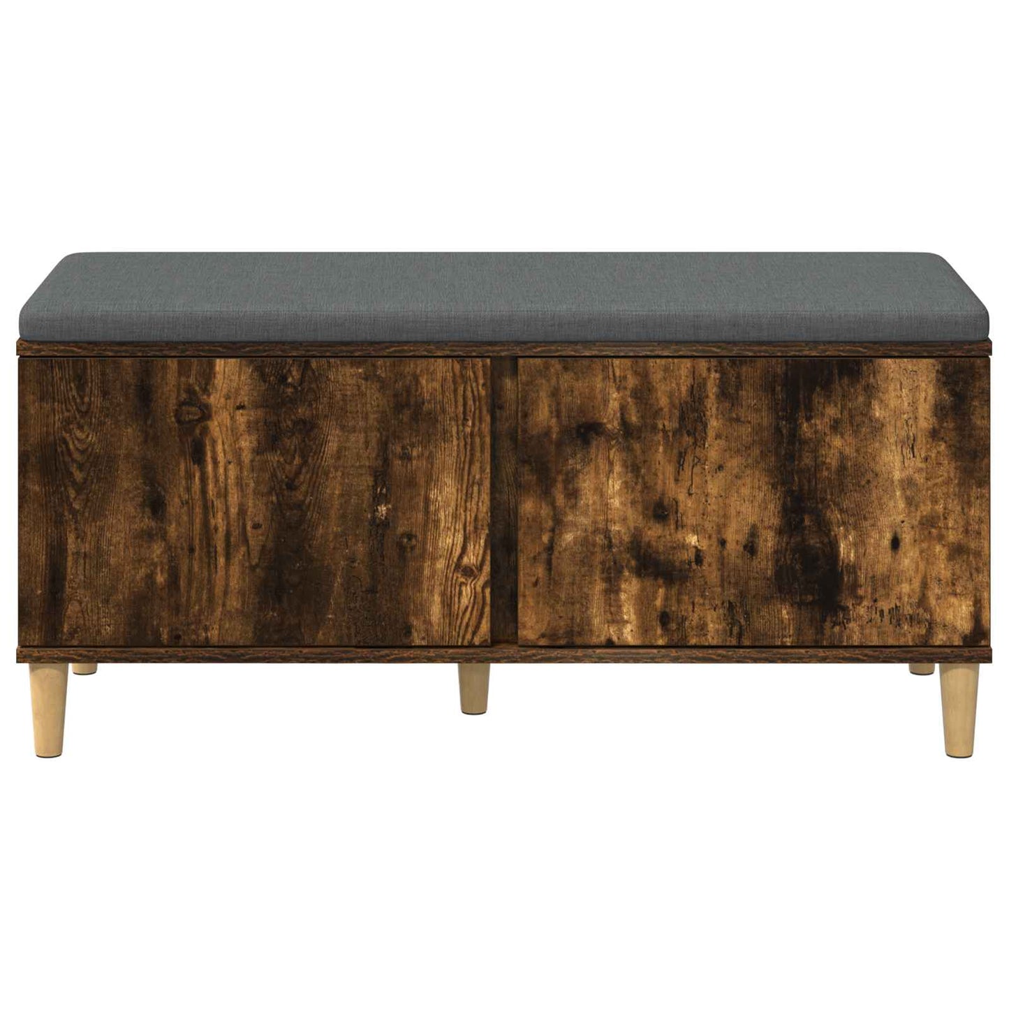 Halbank met kussen met opslag Gerookte Eik 100 x 38 x 46 cm is nu te koop bij PeponiXL, paradijselijk wonen!