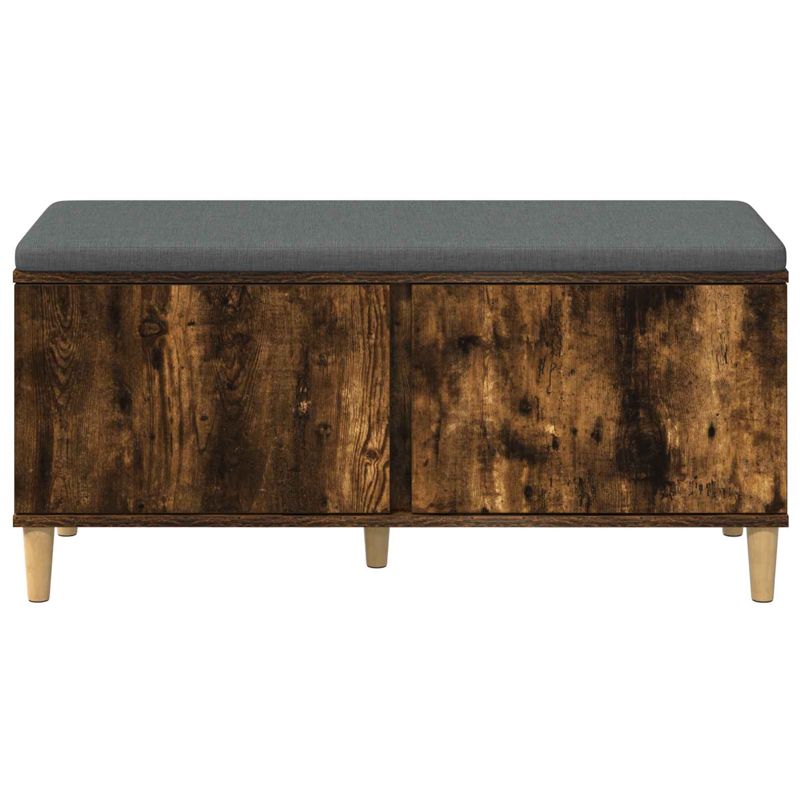 Halbank met kussen met opslag Gerookte Eik 100 x 38 x 46 cm is nu te koop bij PeponiXL, paradijselijk wonen!