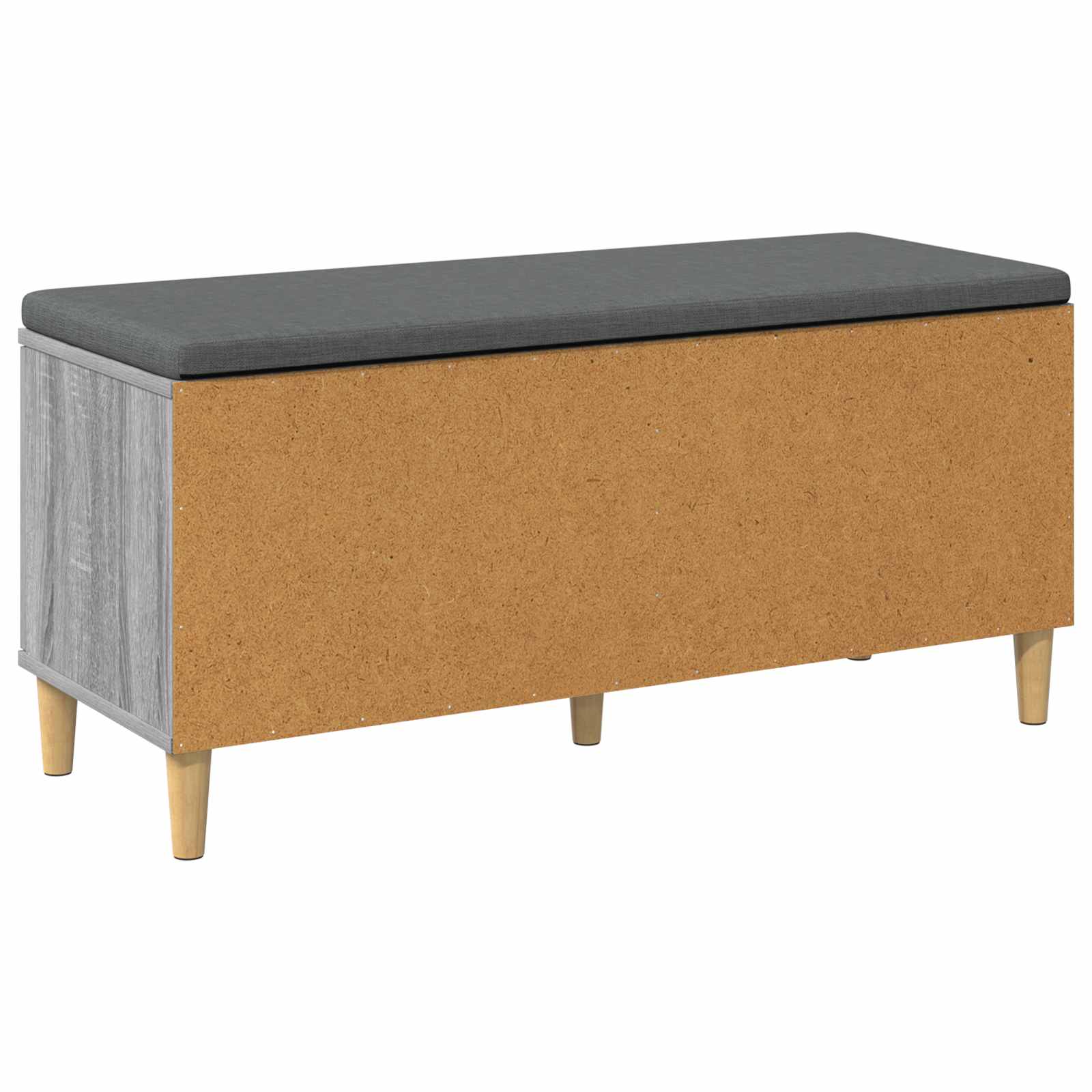 Halbank met kussen met opslag Grijze Sonoma 100 x 38 x 46 cm is nu te koop bij PeponiXL, paradijselijk wonen!