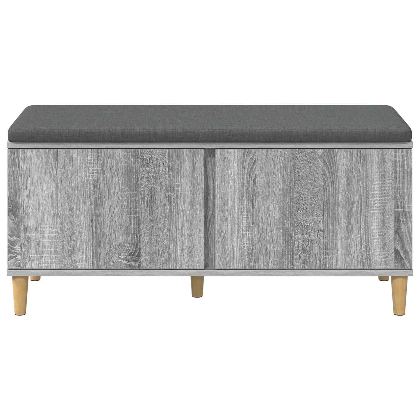 Halbank met kussen met opslag Grijze Sonoma 100 x 38 x 46 cm is nu te koop bij PeponiXL, paradijselijk wonen!