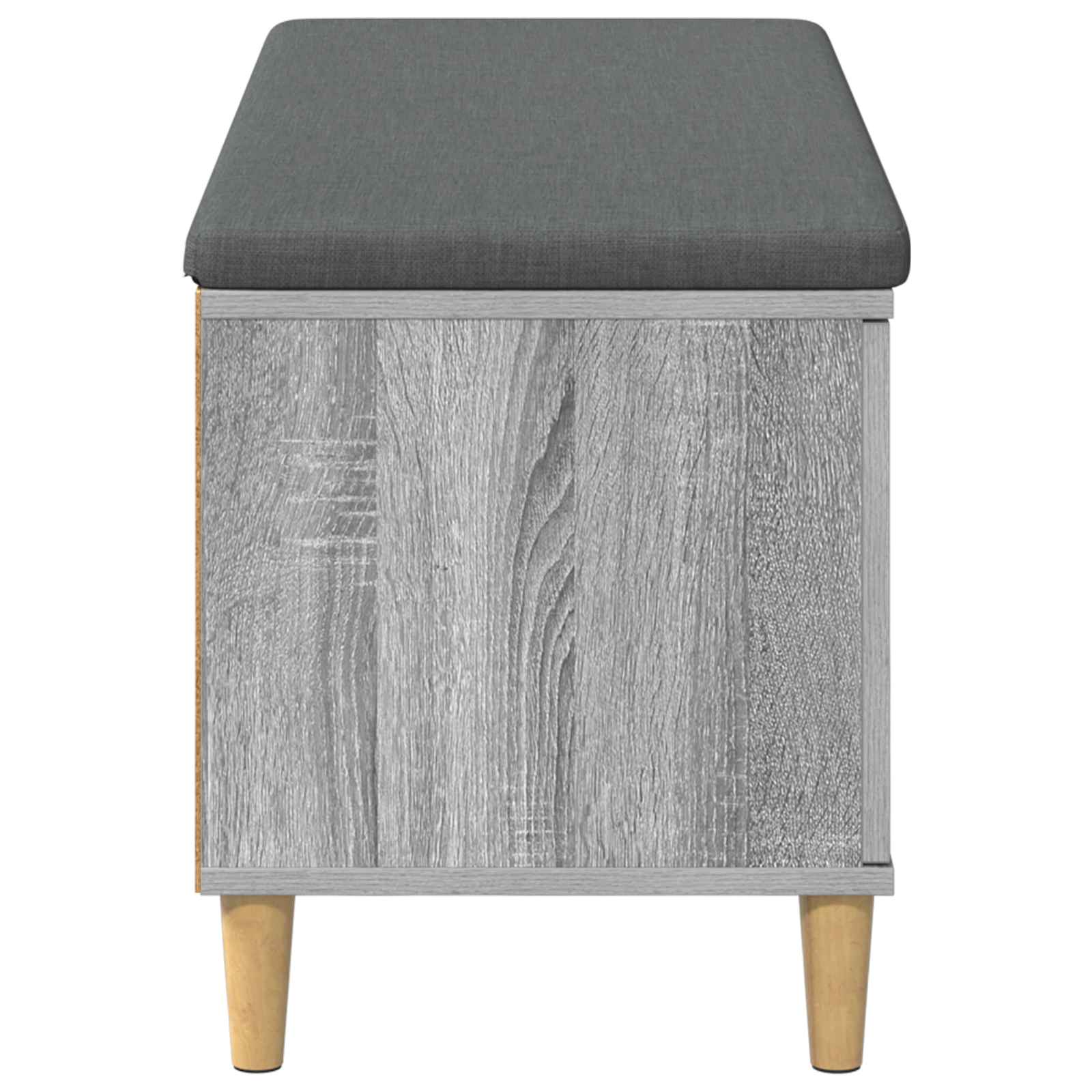 Halbank met kussen met opslag Grijze Sonoma 100 x 38 x 46 cm is nu te koop bij PeponiXL, paradijselijk wonen!