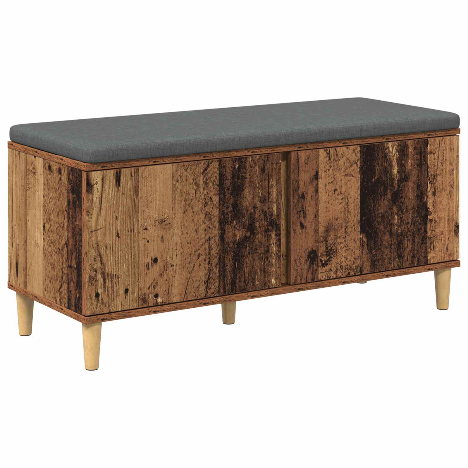 Halbank met kussen met opslag Oudhout 100 x 38 x 46 cm is nu te koop bij PeponiXL, paradijselijk wonen!