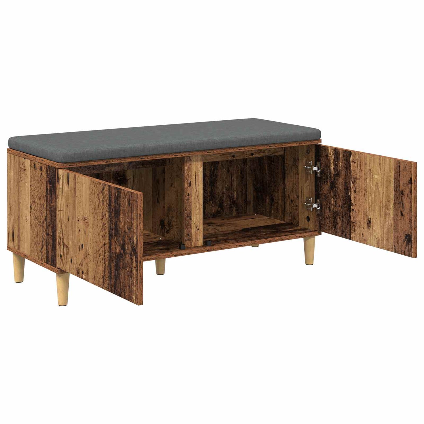 Halbank met kussen met opslag Oudhout 100 x 38 x 46 cm is nu te koop bij PeponiXL, paradijselijk wonen!