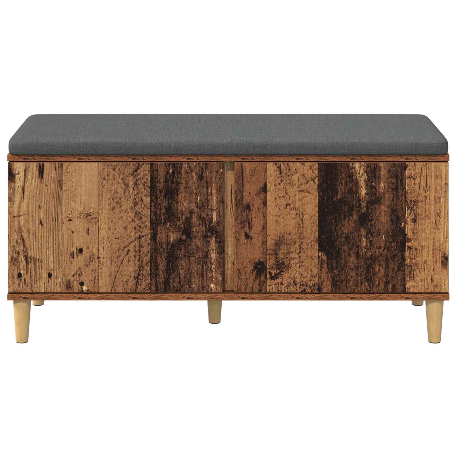 Halbank met kussen met opslag Oudhout 100 x 38 x 46 cm is nu te koop bij PeponiXL, paradijselijk wonen!