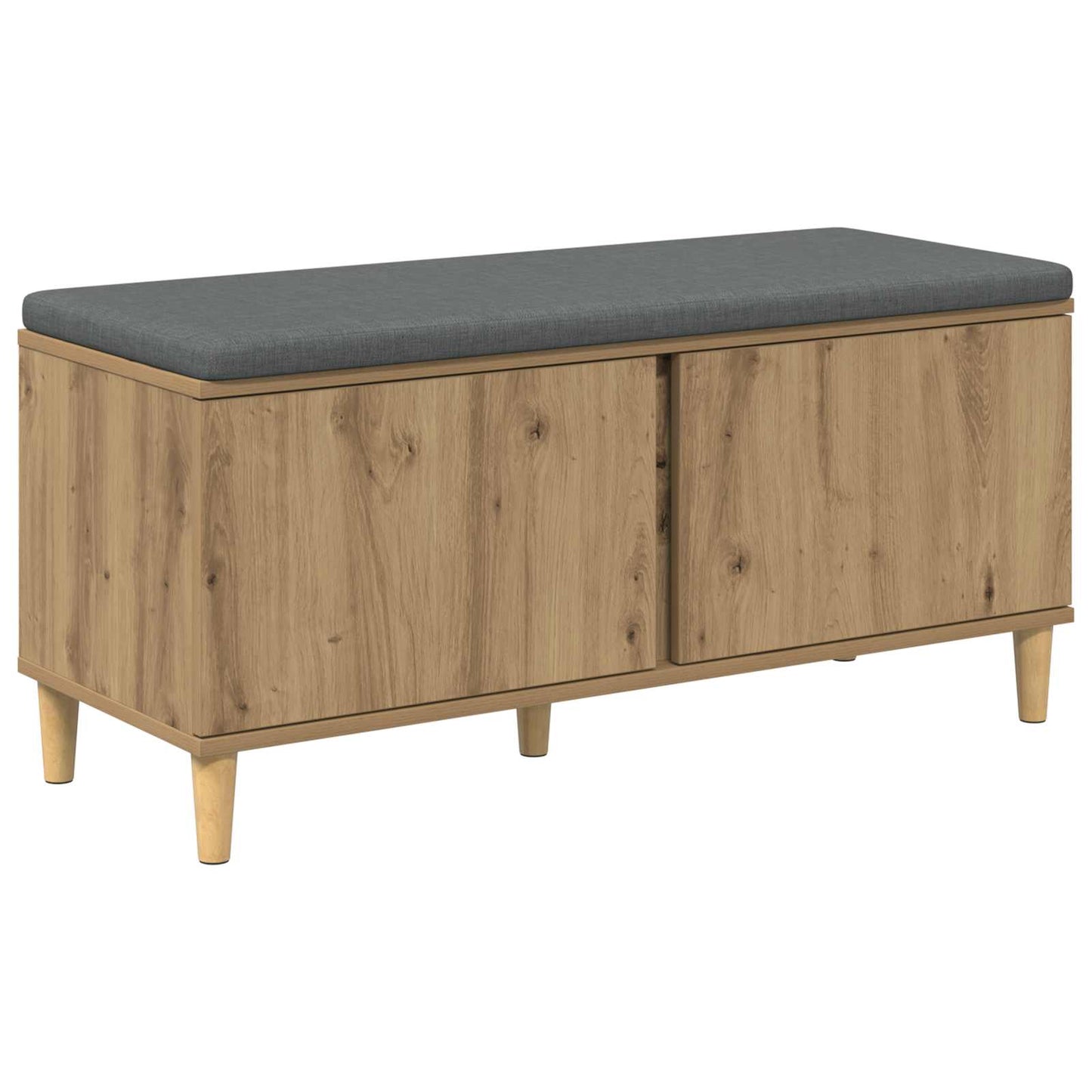 Halbank met kussen met opslag Artisan Eik 100 x 38 x 46 cm is nu te koop bij PeponiXL, paradijselijk wonen!