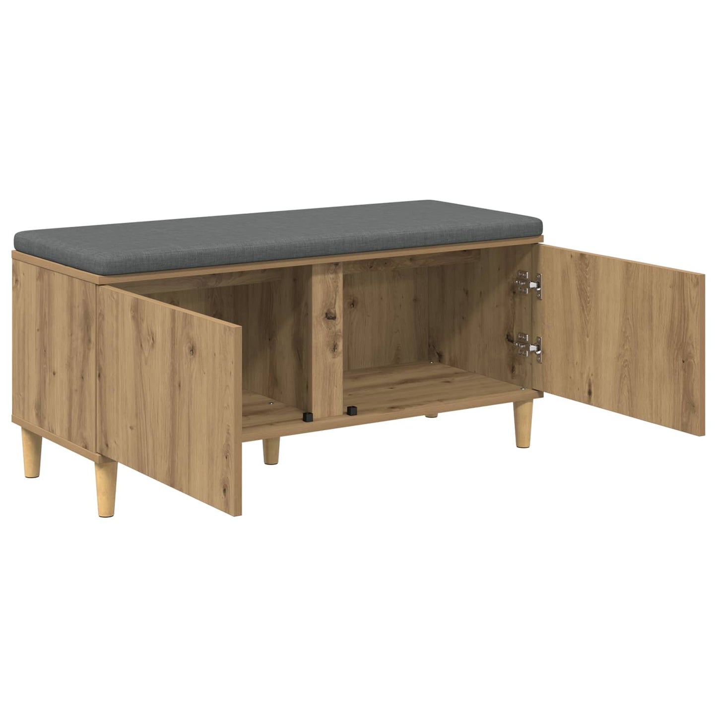 Halbank met kussen met opslag Artisan Eik 100 x 38 x 46 cm is nu te koop bij PeponiXL, paradijselijk wonen!