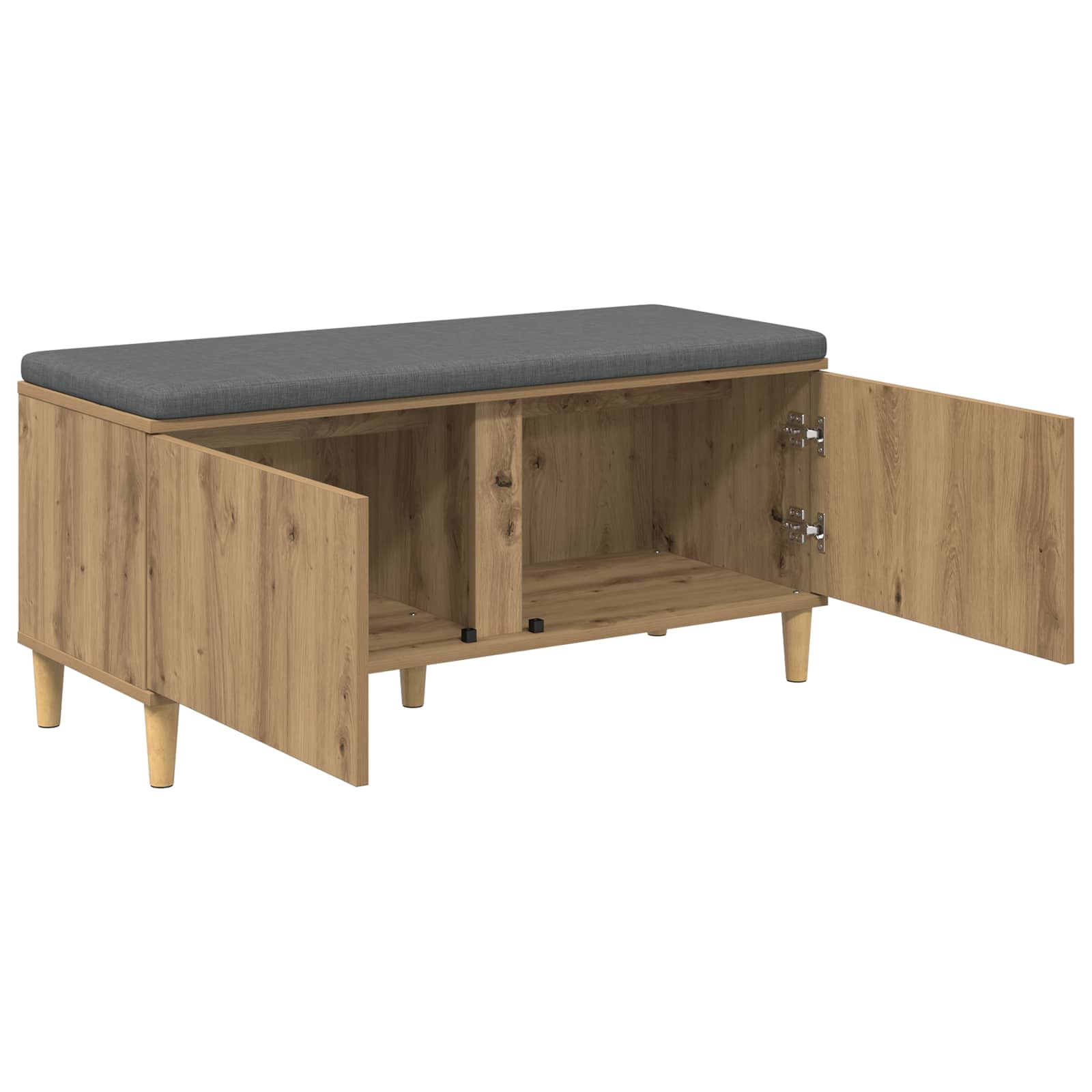 Halbank met kussen met opslag Artisan Eik 100 x 38 x 46 cm is nu te koop bij PeponiXL, paradijselijk wonen!