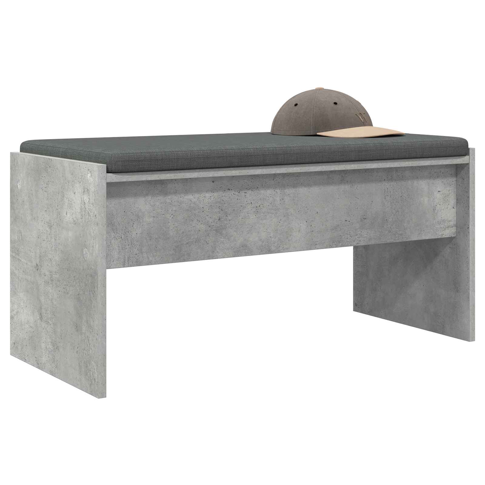 Halbank met kussen Beton Grijs 83 x 38 x 40 cm is nu te koop bij PeponiXL, paradijselijk wonen!