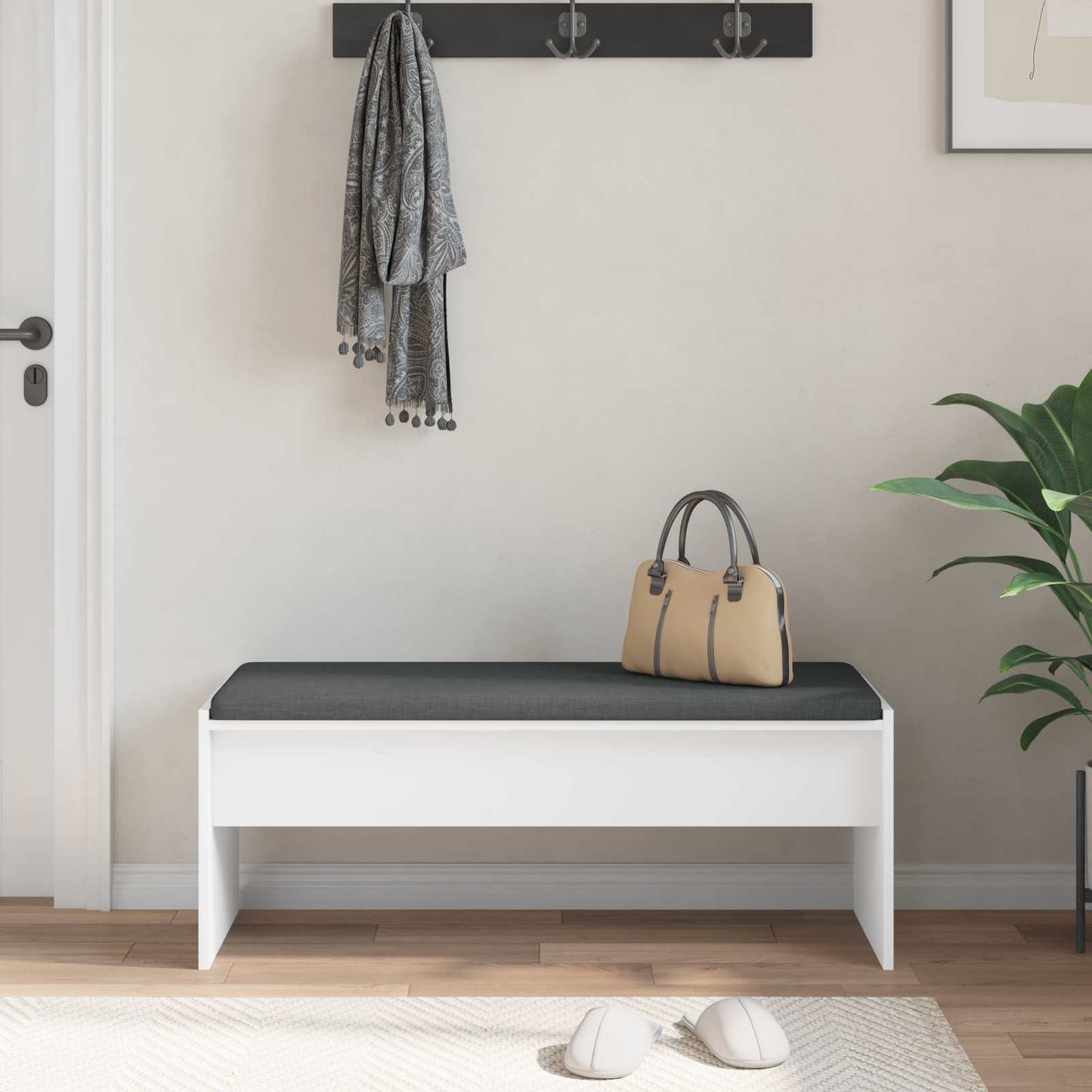 Halbank met kussen Wit 103 x 38 x 40 cm is nu te koop bij PeponiXL, paradijselijk wonen!