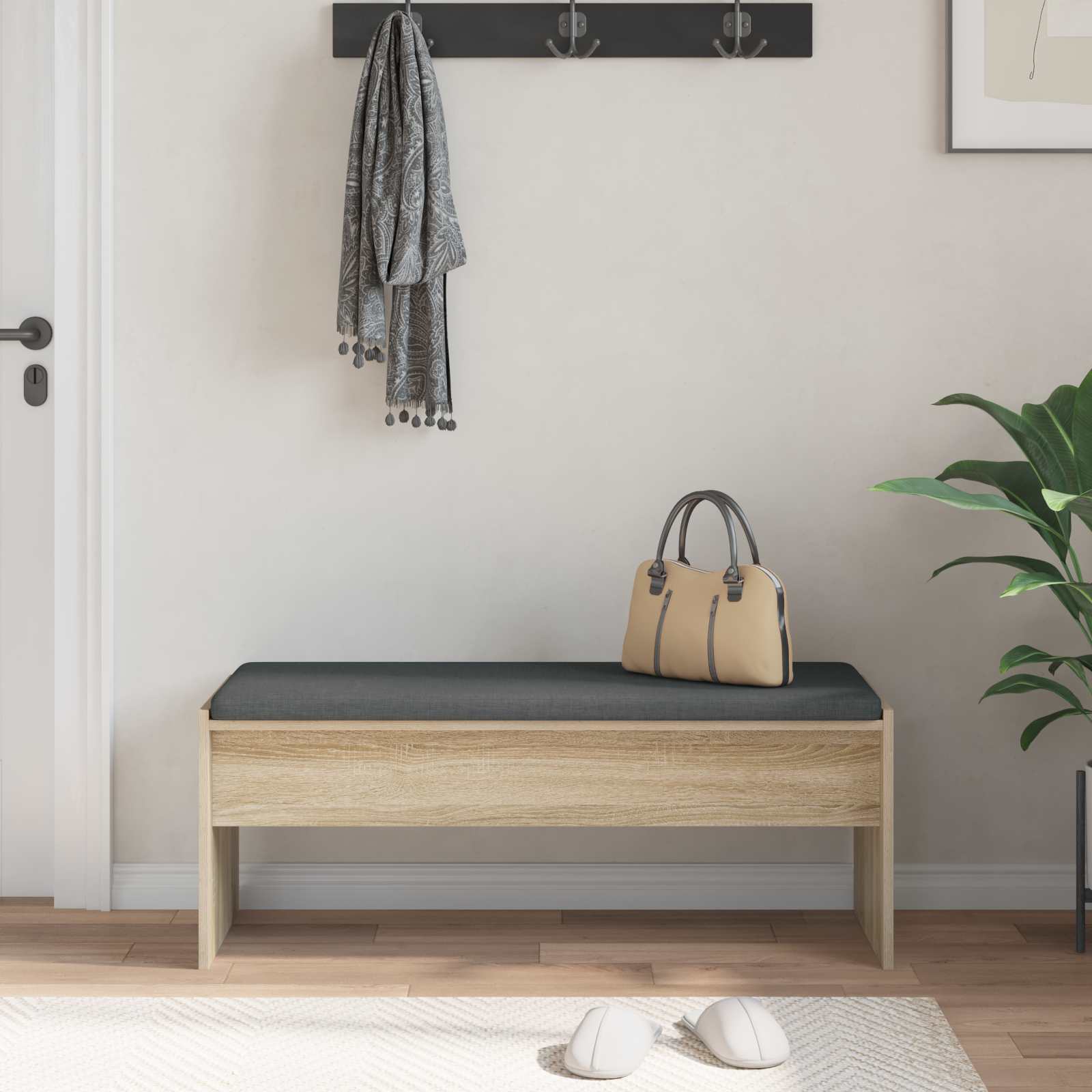Halbank met kussen Sonoma Eiken 103 x 38 x 40 cm is nu te koop bij PeponiXL, paradijselijk wonen!