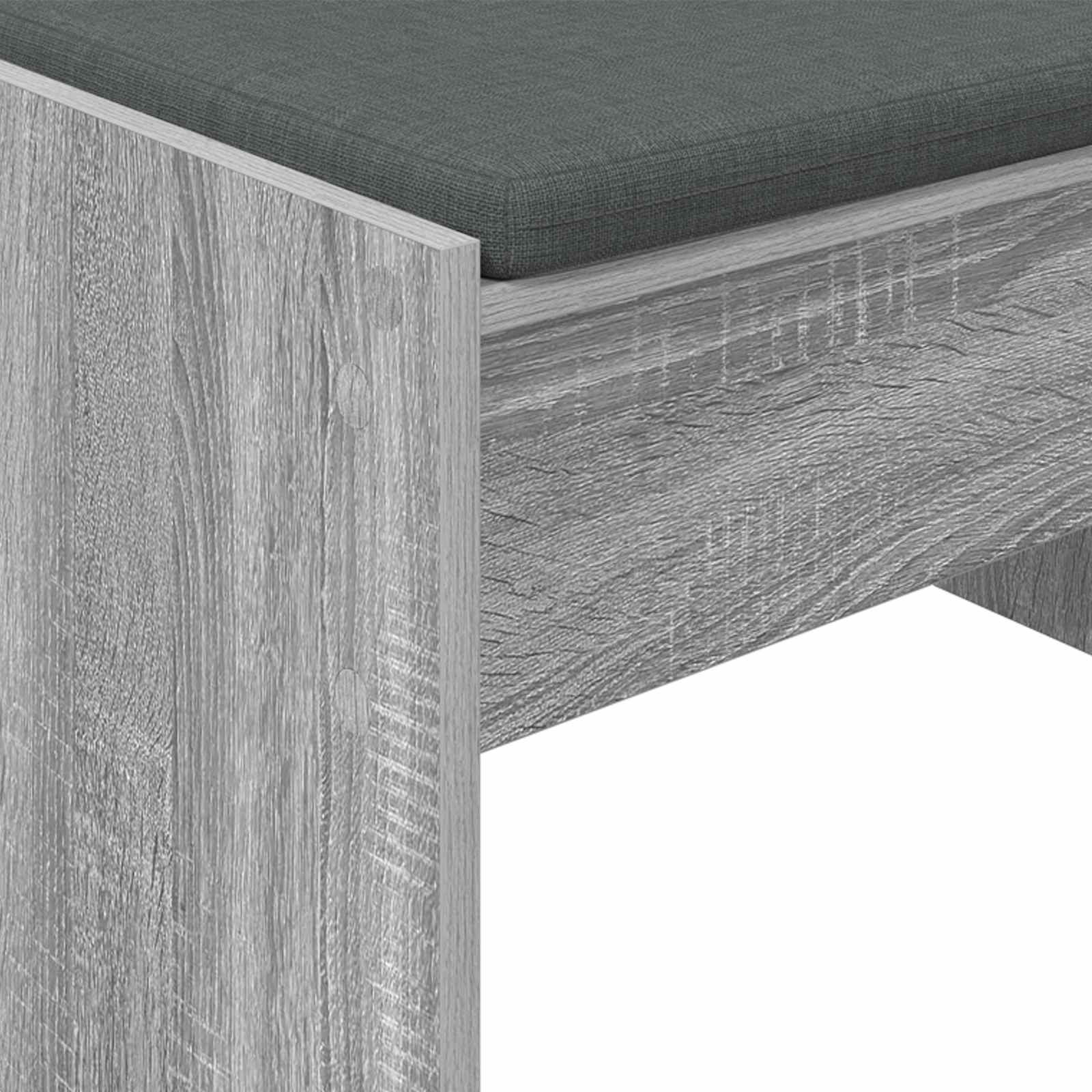 Halbank met kussen Grijs Sonoma 103 x 38 x 40 cm is nu te koop bij PeponiXL, paradijselijk wonen!