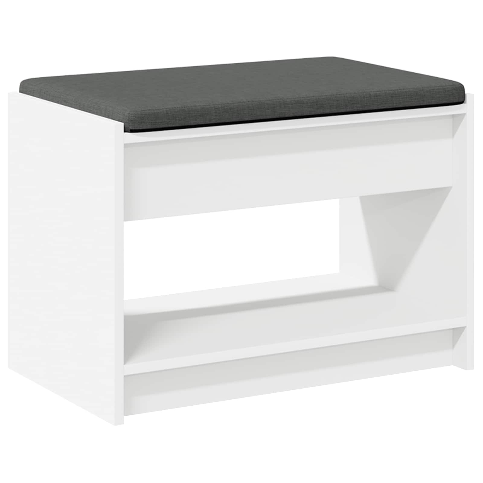 Halbank Wit 63 x 38 x 45 cm Geïndustrialiseerd hout en stof is nu te koop bij PeponiXL, paradijselijk wonen!