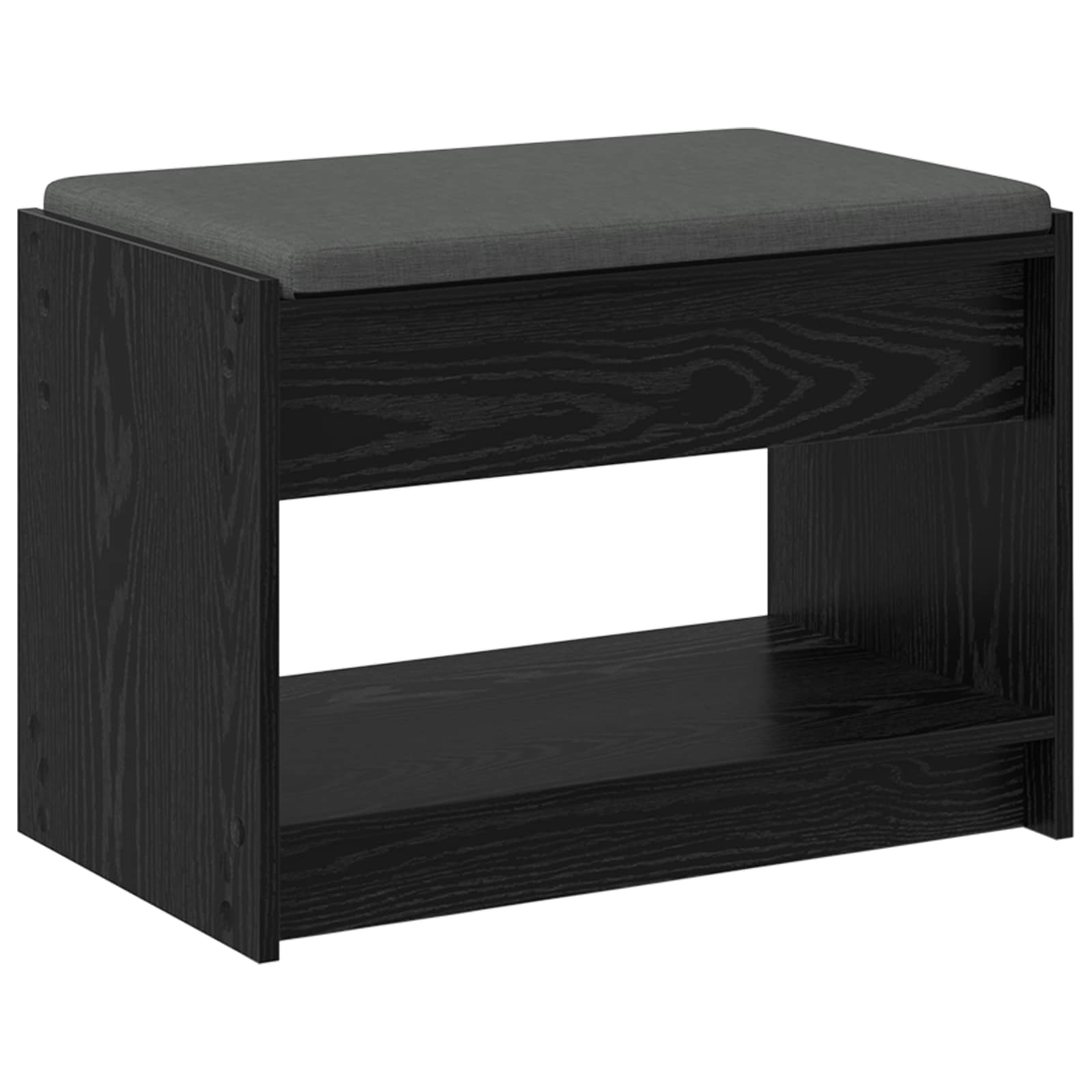 Halbank met kussen met plank Zwarte Eik 63 x 38 x 45 cm is nu te koop bij PeponiXL, paradijselijk wonen!