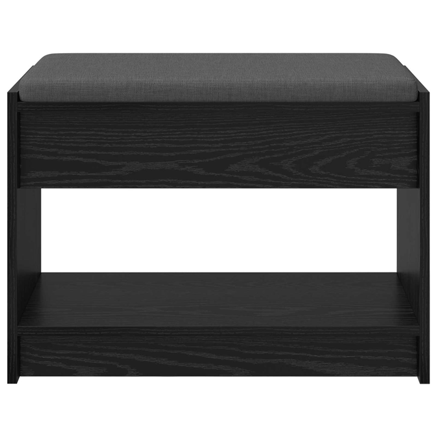 Halbank met kussen met plank Zwarte Eik 63 x 38 x 45 cm is nu te koop bij PeponiXL, paradijselijk wonen!